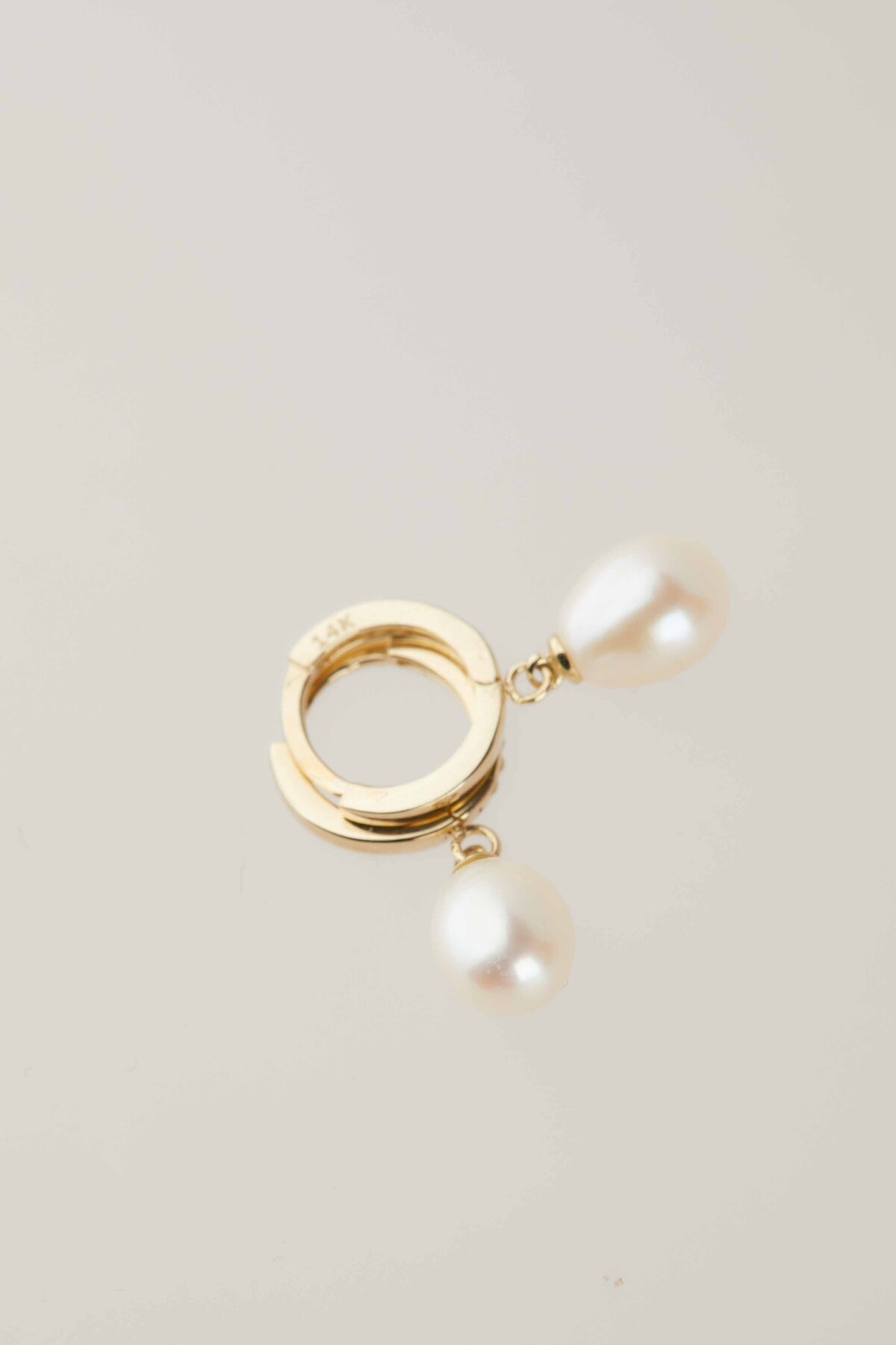 14 Ayar Altın İnci Küpe