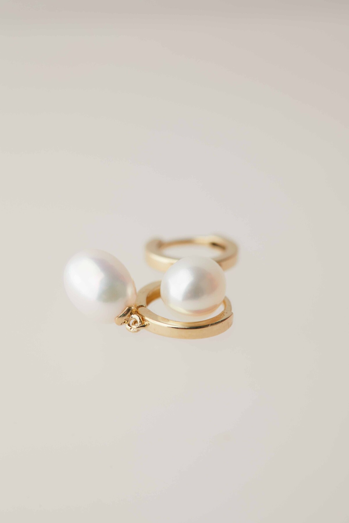 14 Ayar Altın İnci Küpe