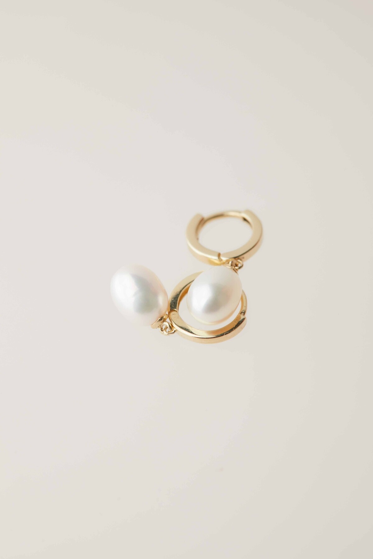 14 Ayar Altın İnci Küpe