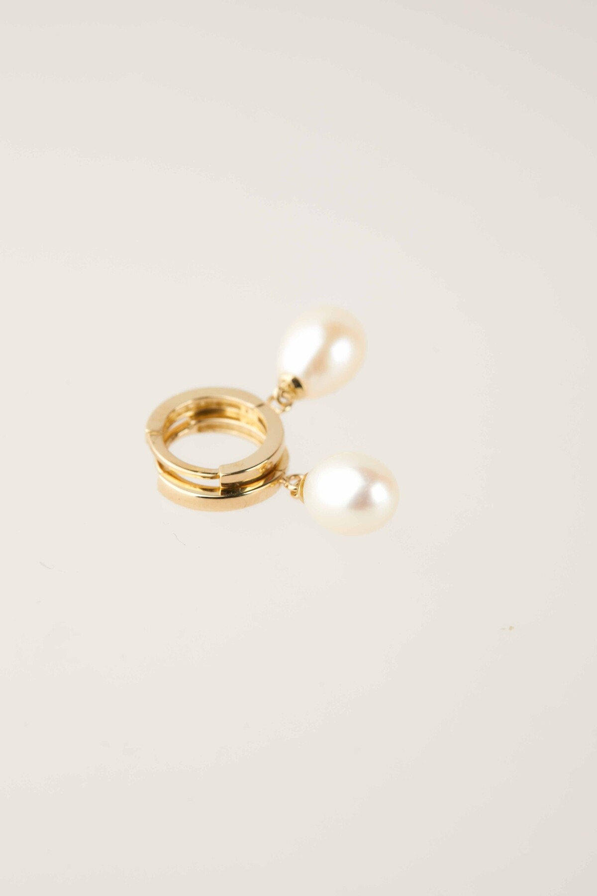 14 Ayar Altın İnci Küpe