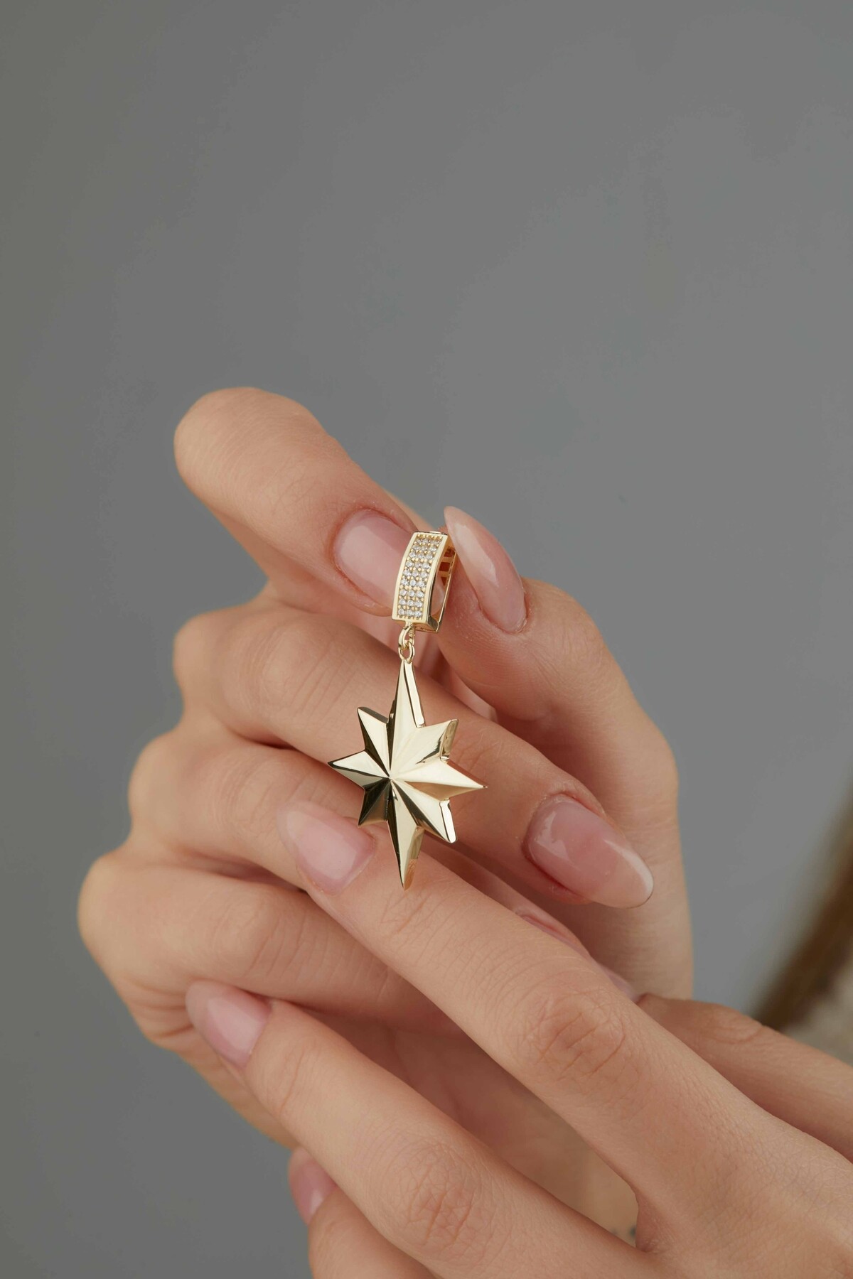 14 Ayar Altın Kutup Yıldızı Kolye Ucu