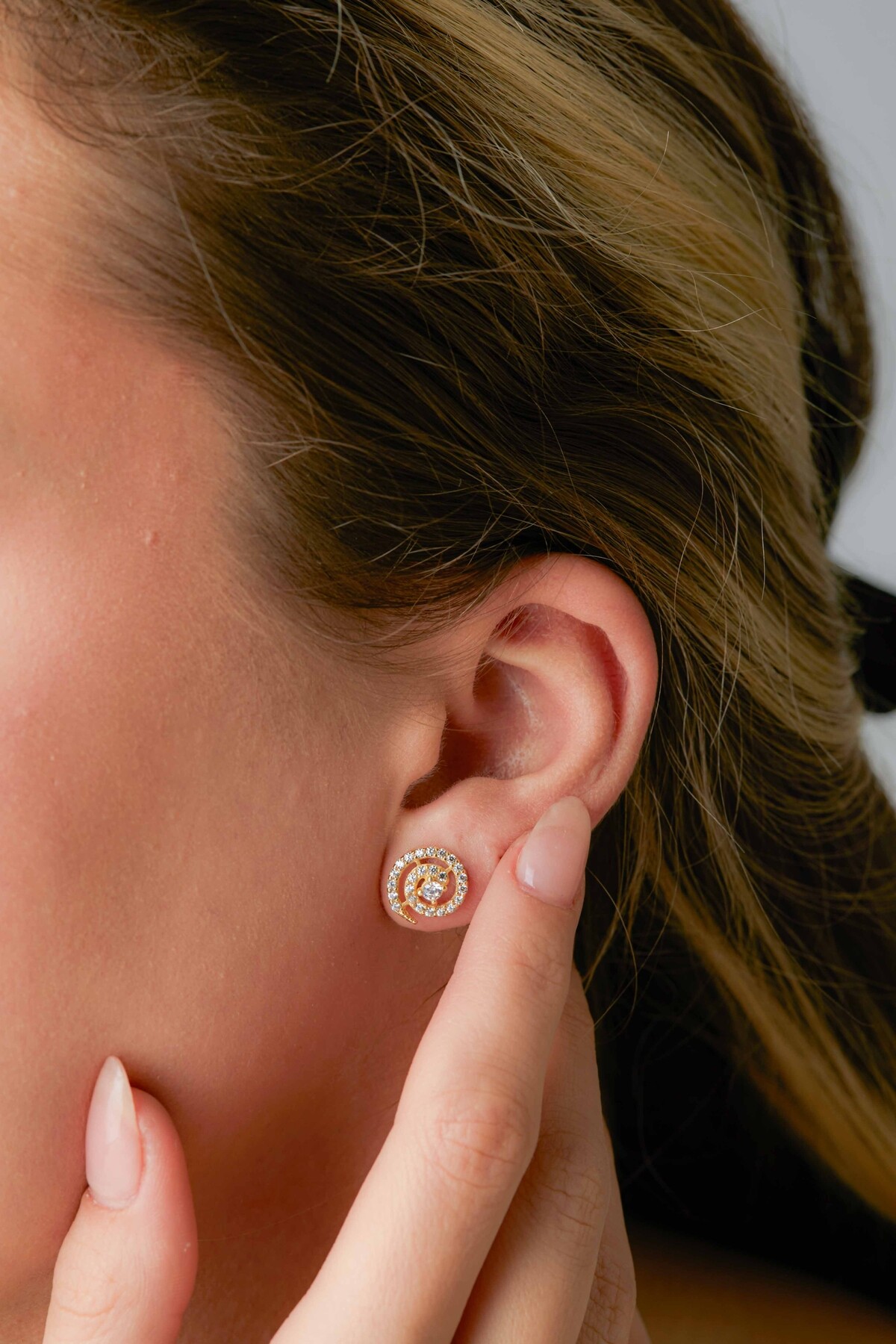 14 Ayar Altın Lava Küpe