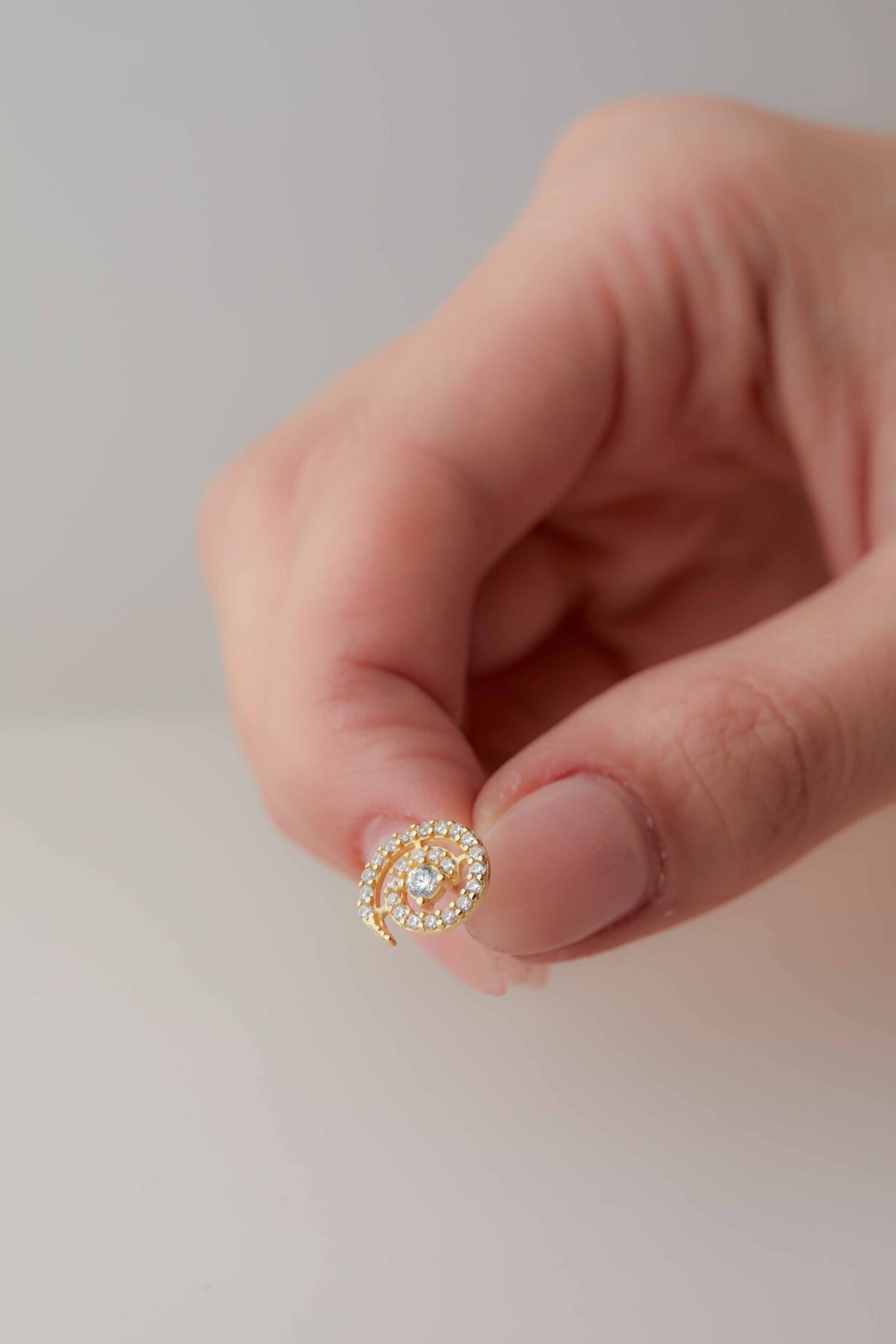 14 Ayar Altın Lava Küpe