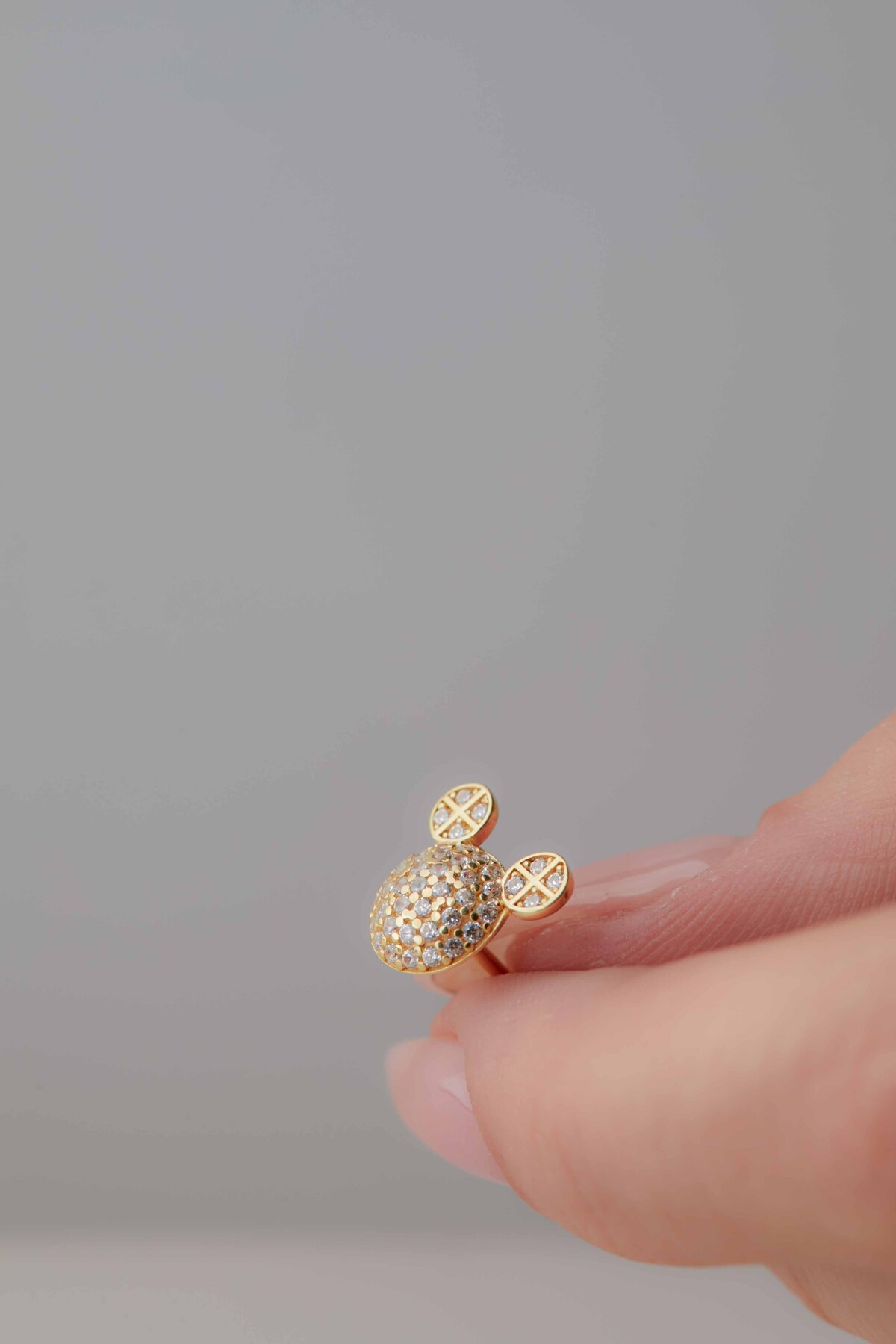 14 Ayar Altın Panda Küpe