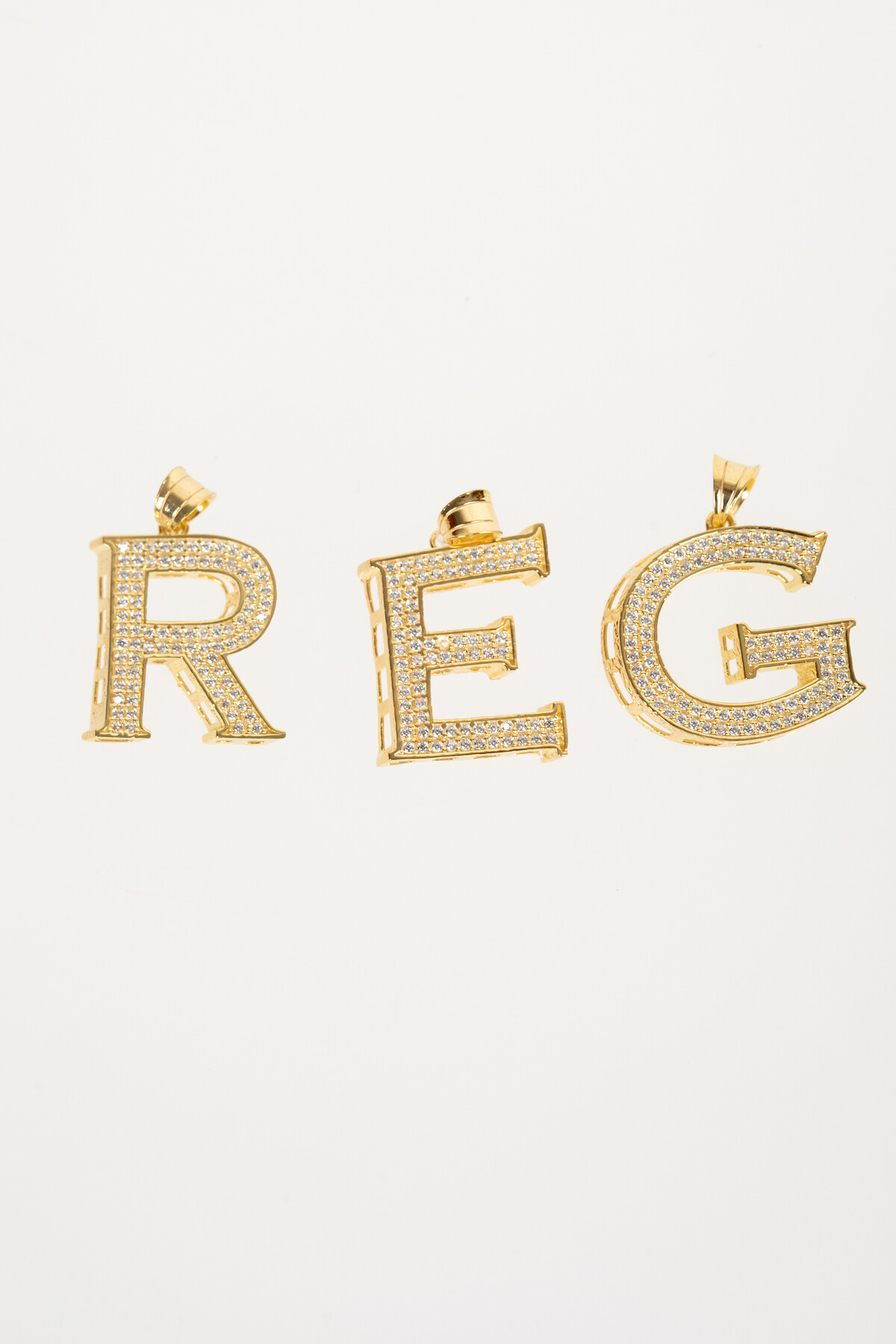 14 Ayar Altın Taşlı Harf Kolye