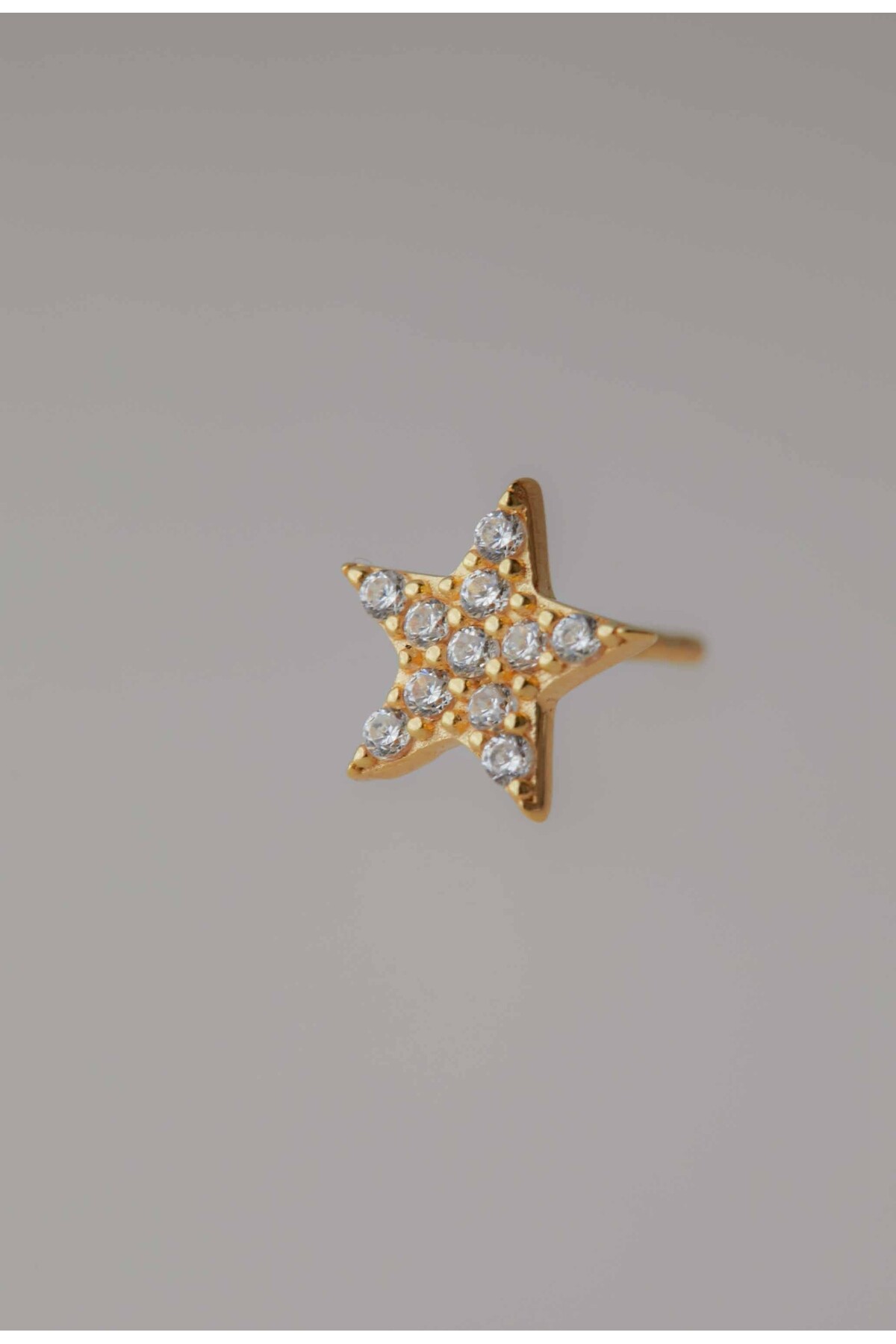 14 Ayar Altın Yıldız Küpe