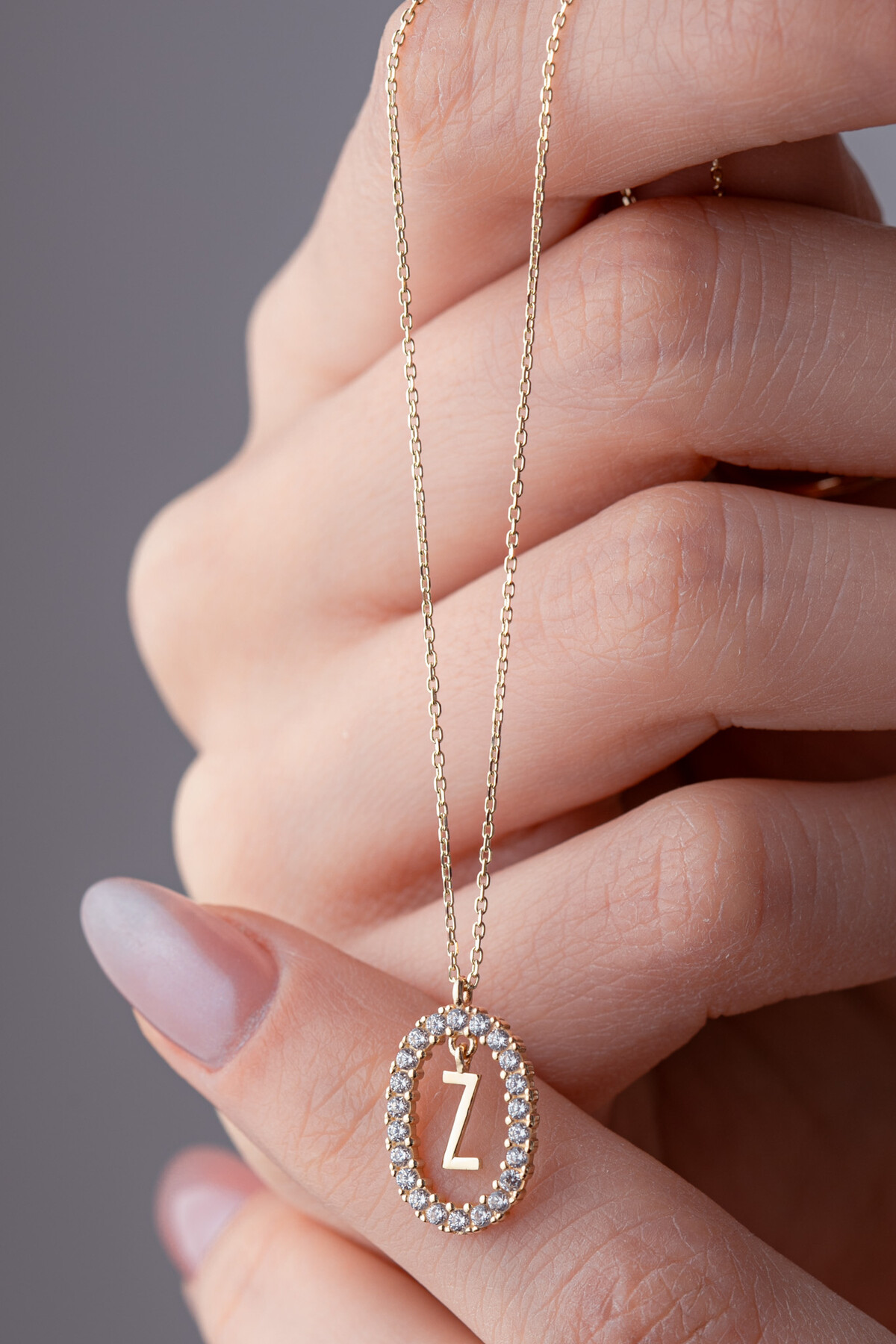 14 Ayar Altın Z Harf Kolye