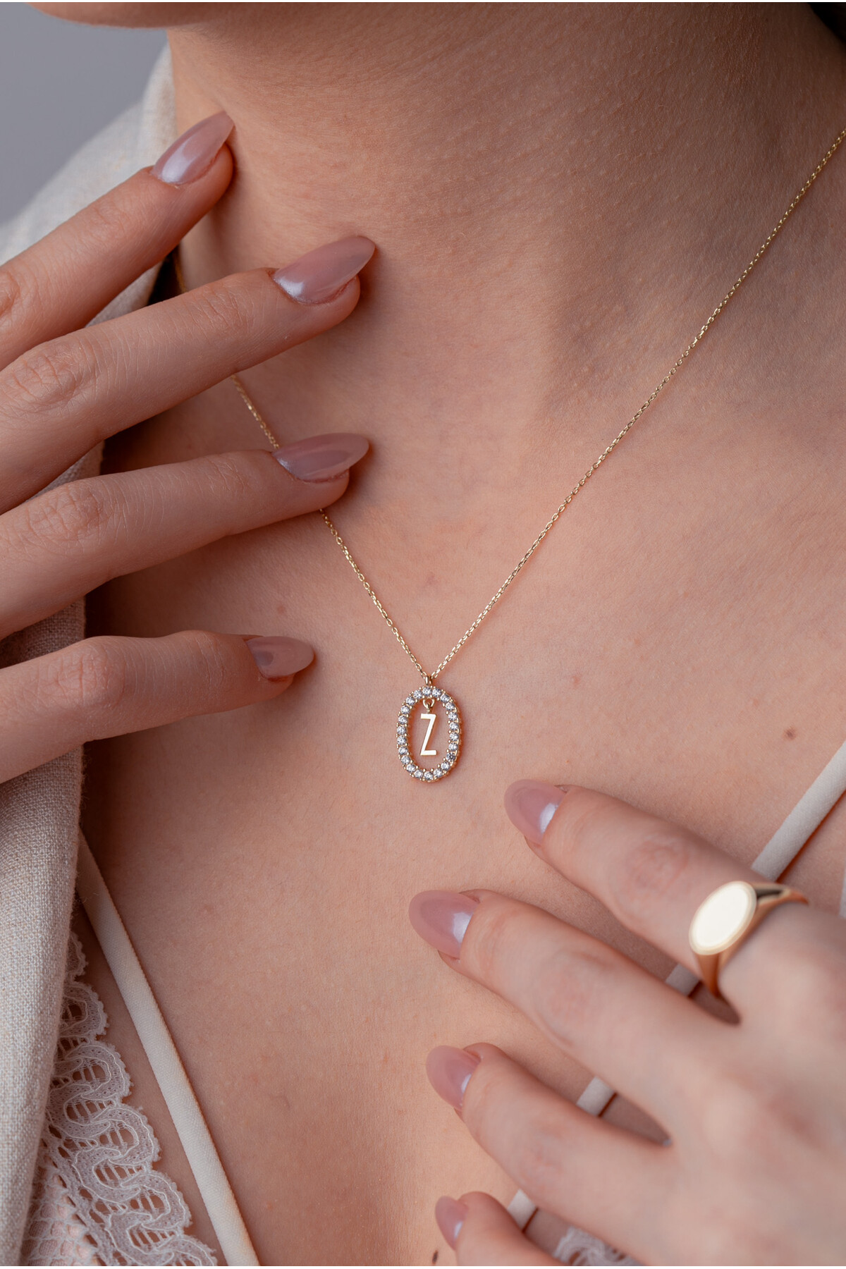 14 Ayar Altın Z Harf Kolye