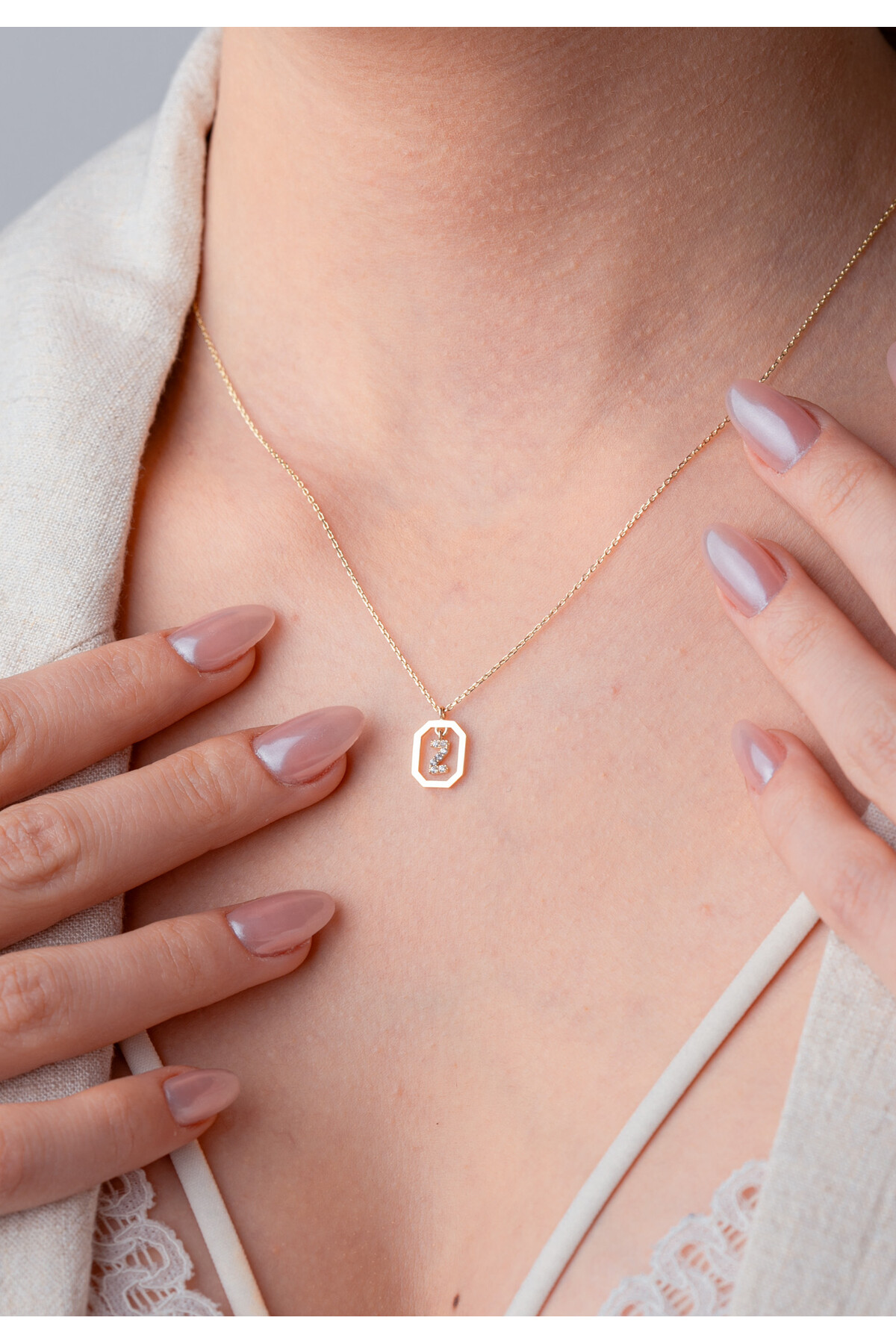 14 Ayar Altın Z Harf Kolye