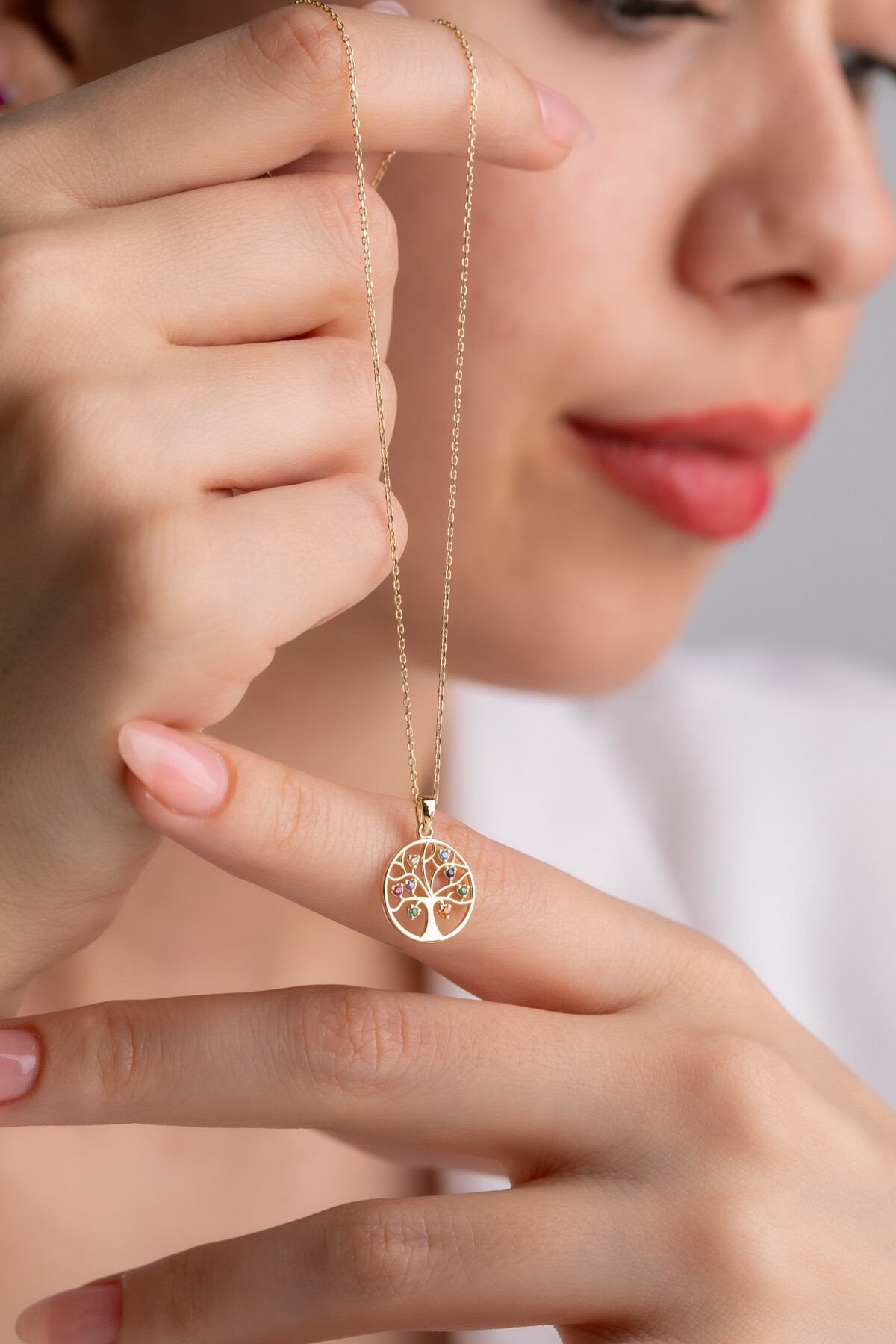 14 Ayar Altın Ağaç Kolye