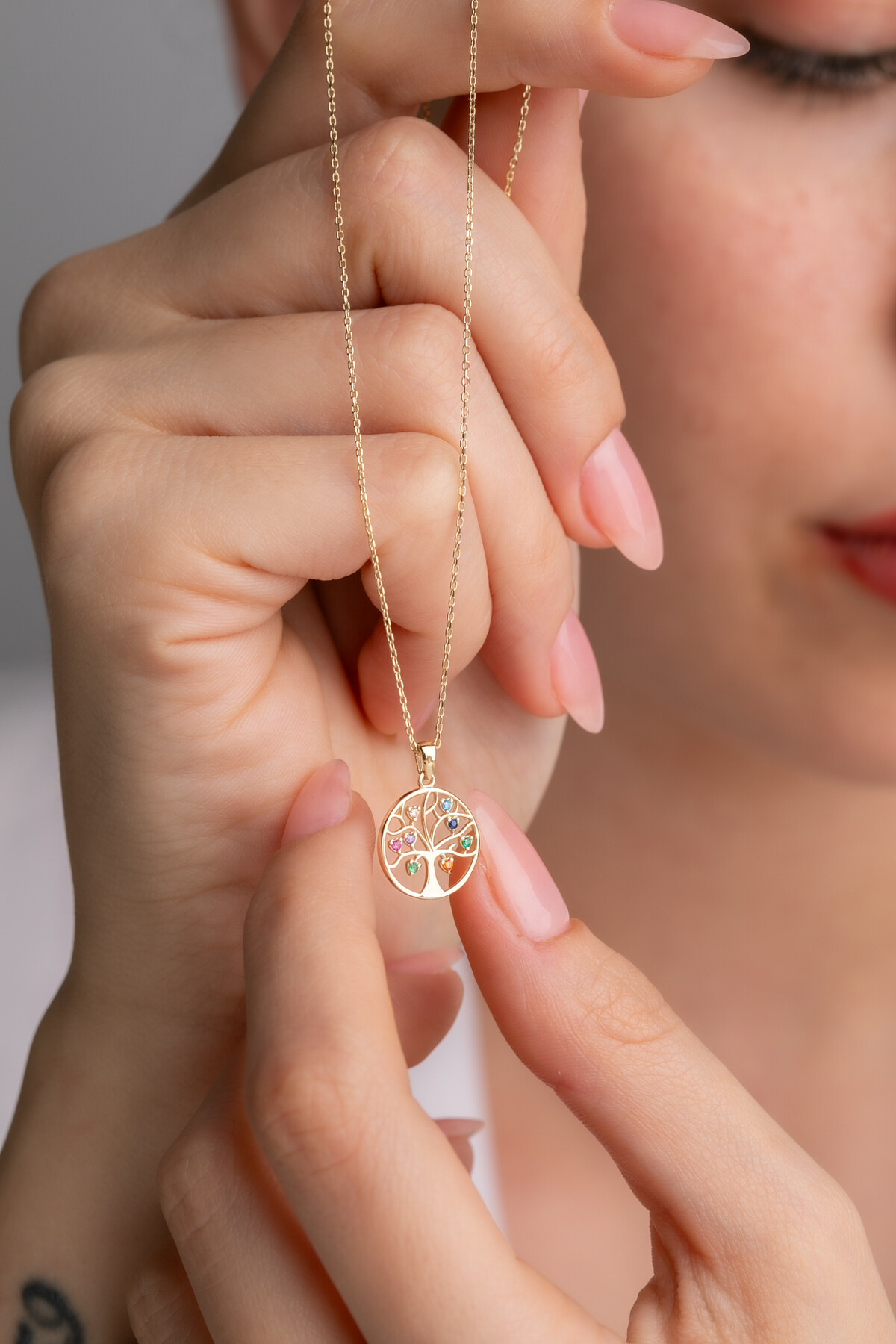 14 Ayar Altın Ağaç Kolye