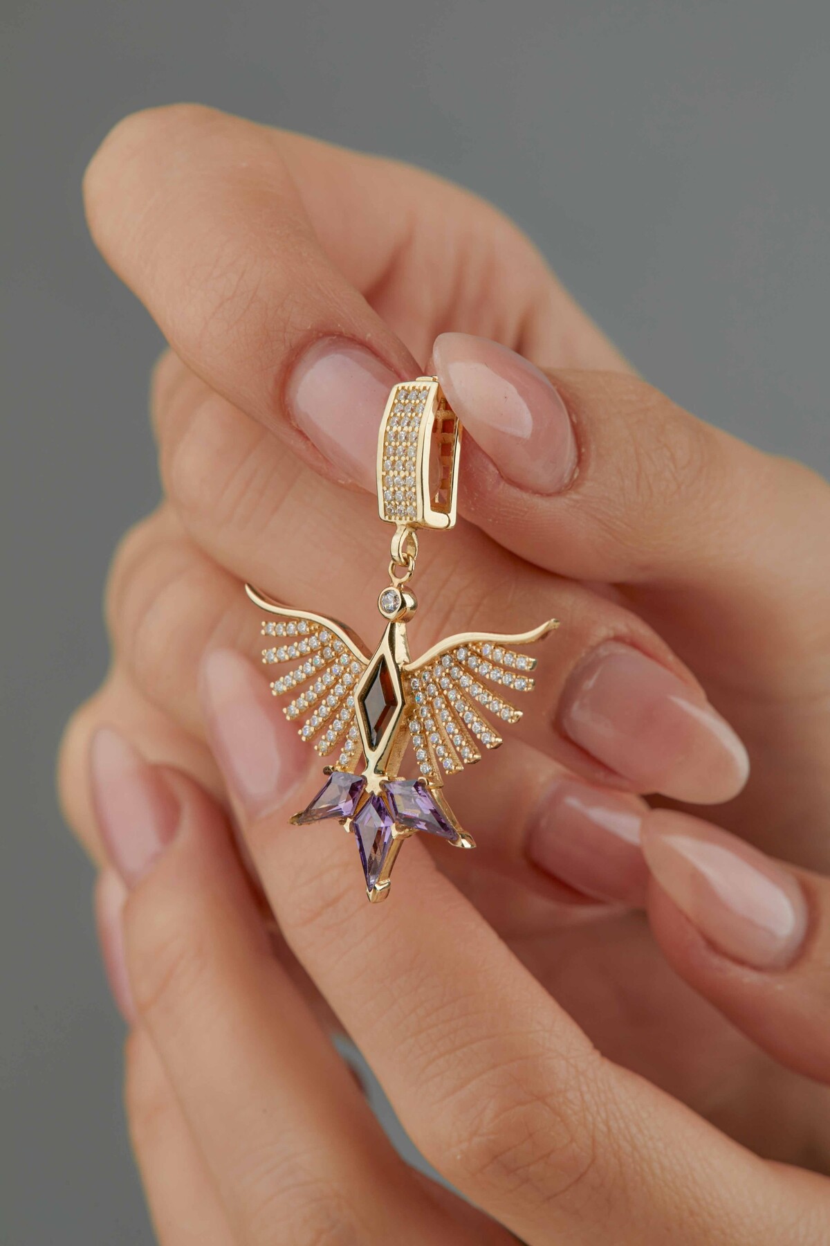 14 Ayar Altın Anka Kolye Ucu