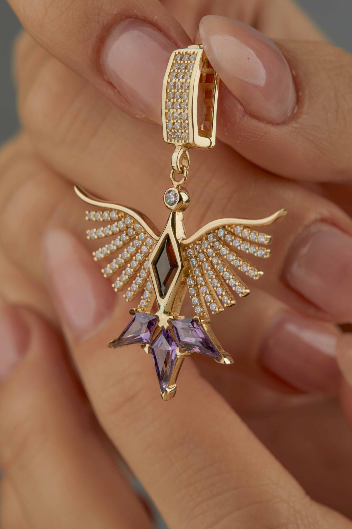 14 Ayar Altın Anka Kolye Ucu