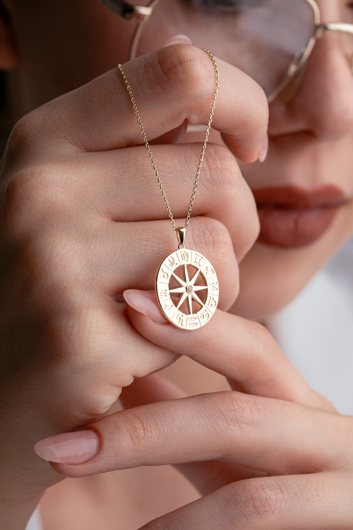 14 Ayar Altın Burç Kolye