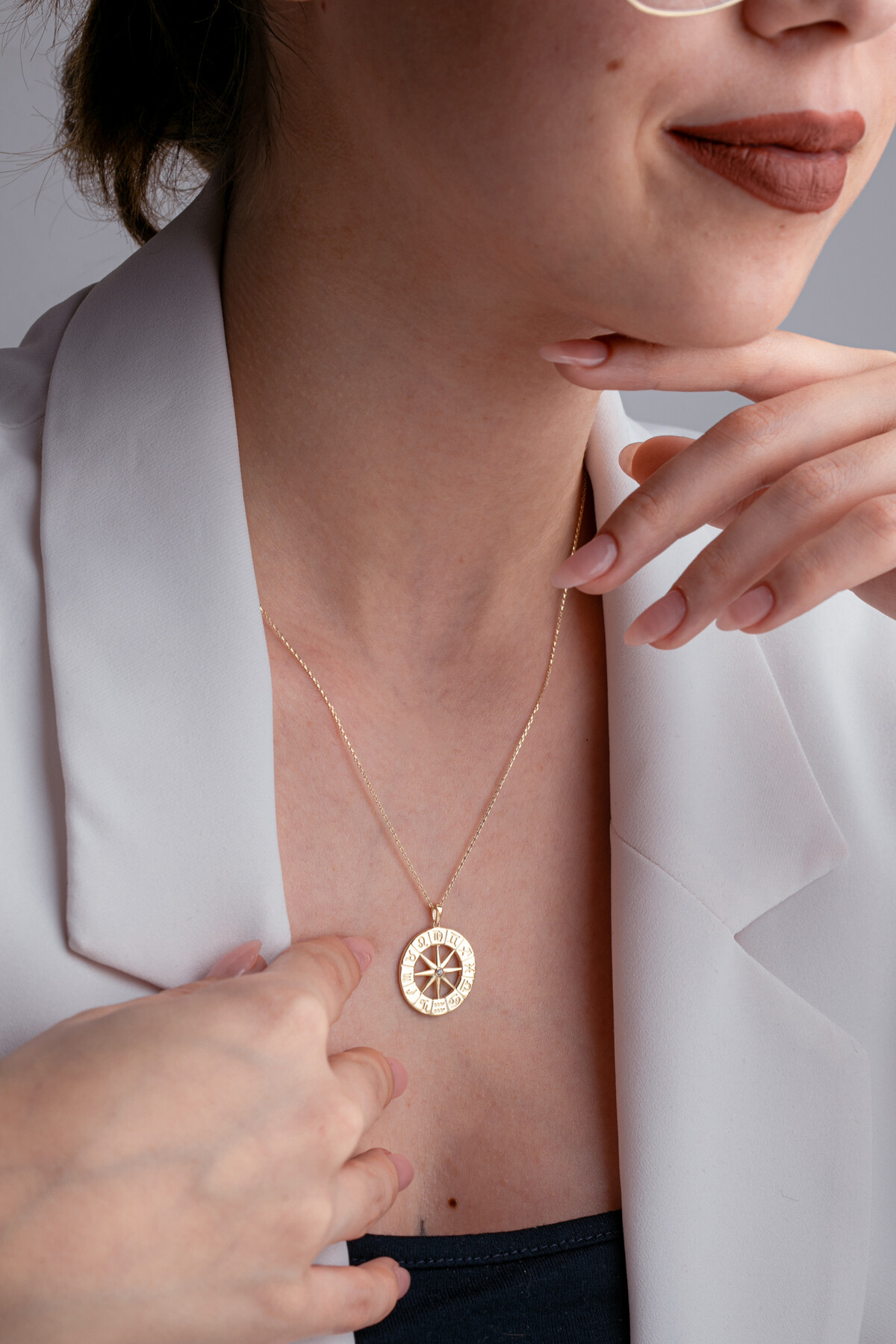 14 Ayar Altın Burç Kolye