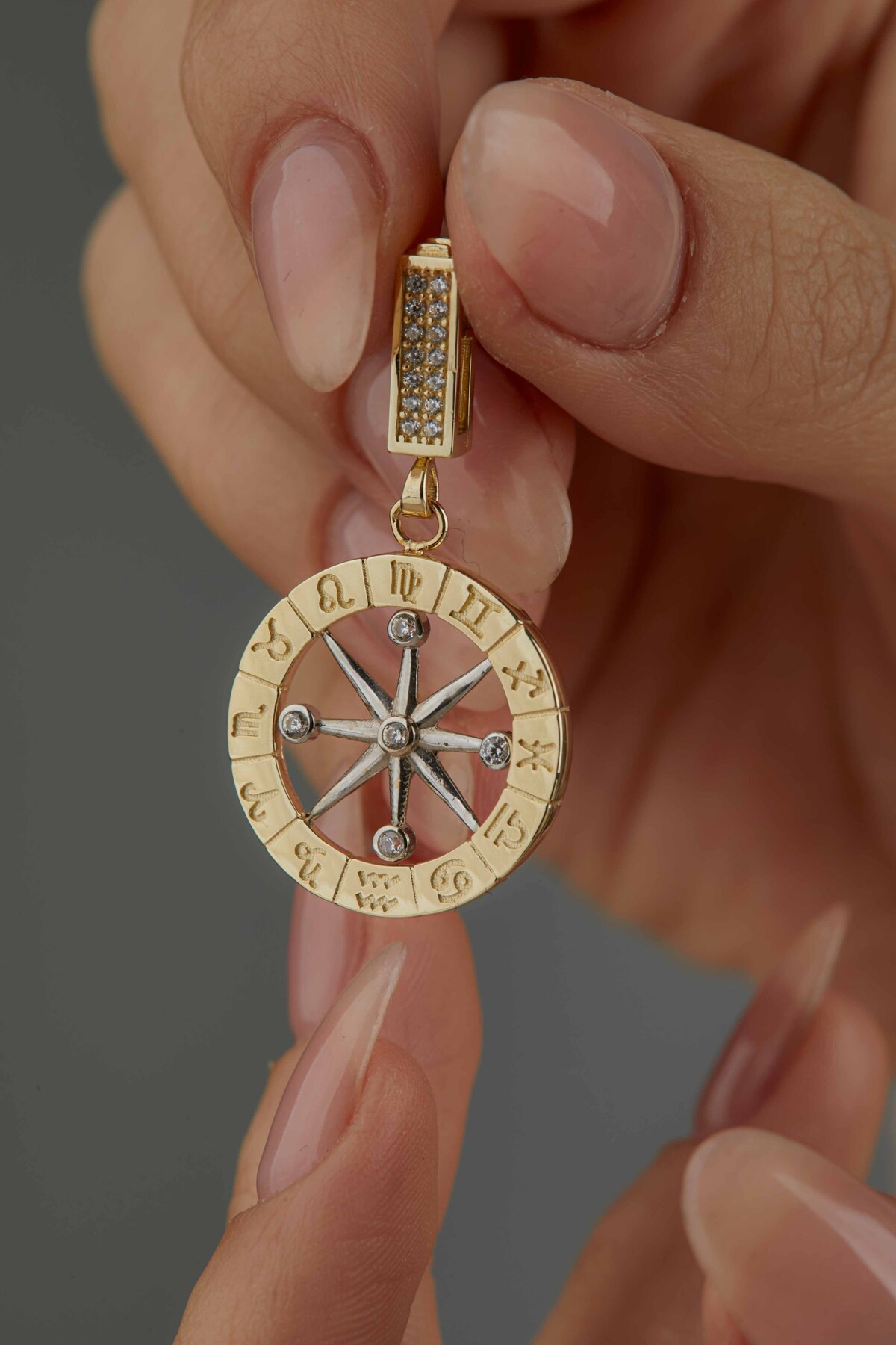 14 Ayar Altın Burç Kolye Ucu