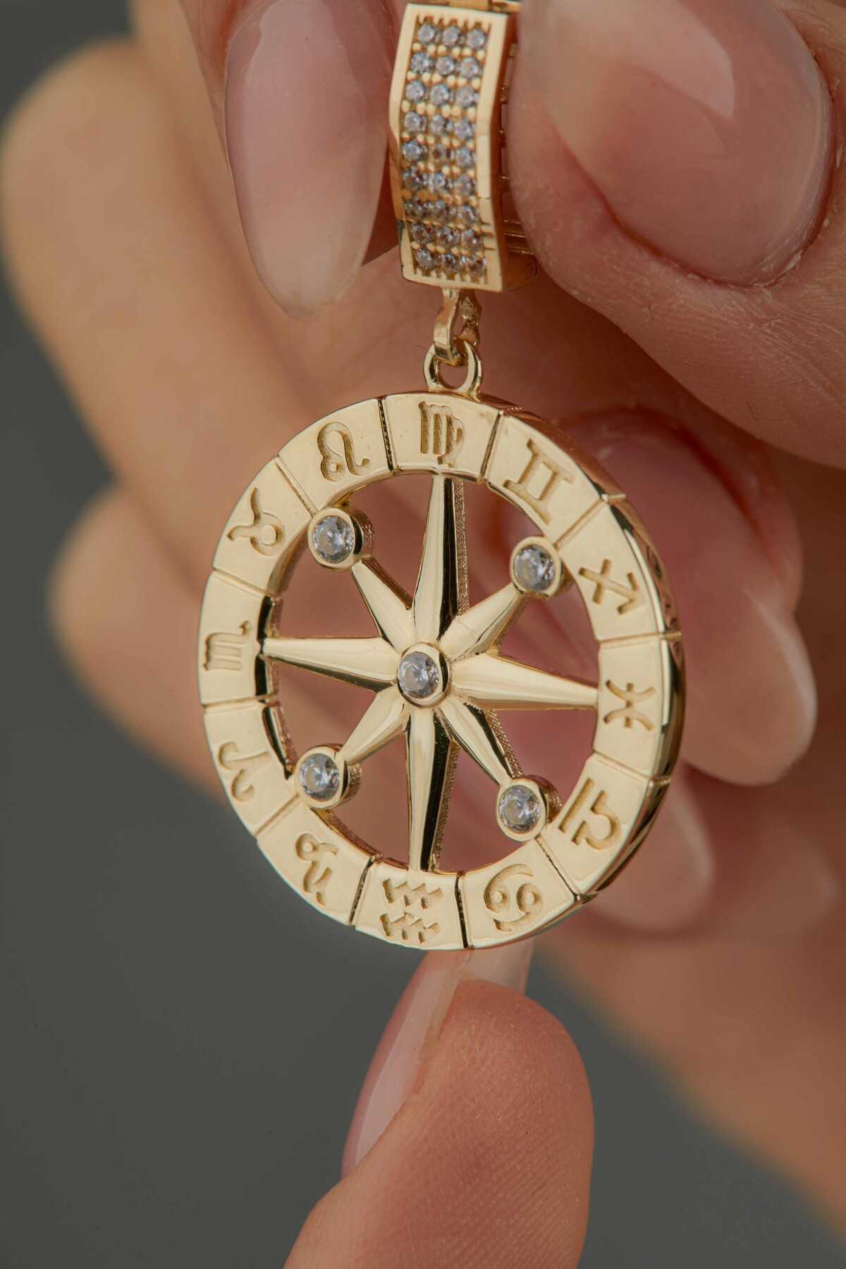 14 Ayar Altın Burç Kolye Ucu