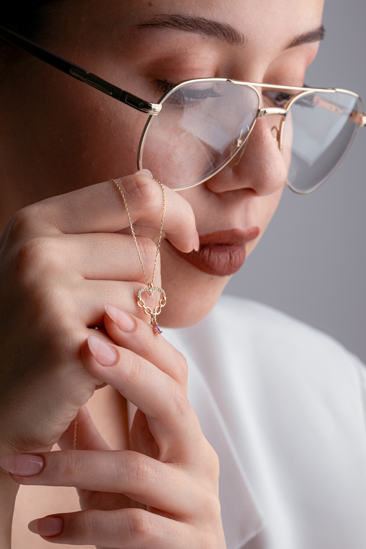 14 Ayar Altın Kalp Kolye