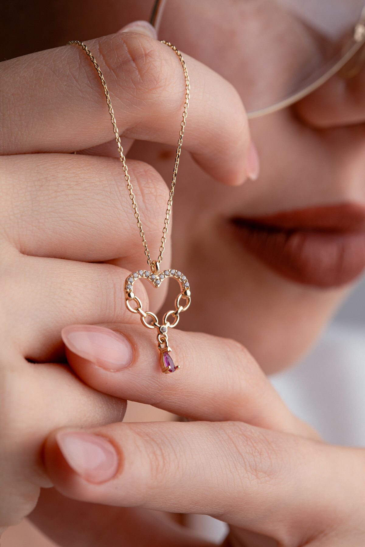 14 Ayar Altın Kalp Kolye