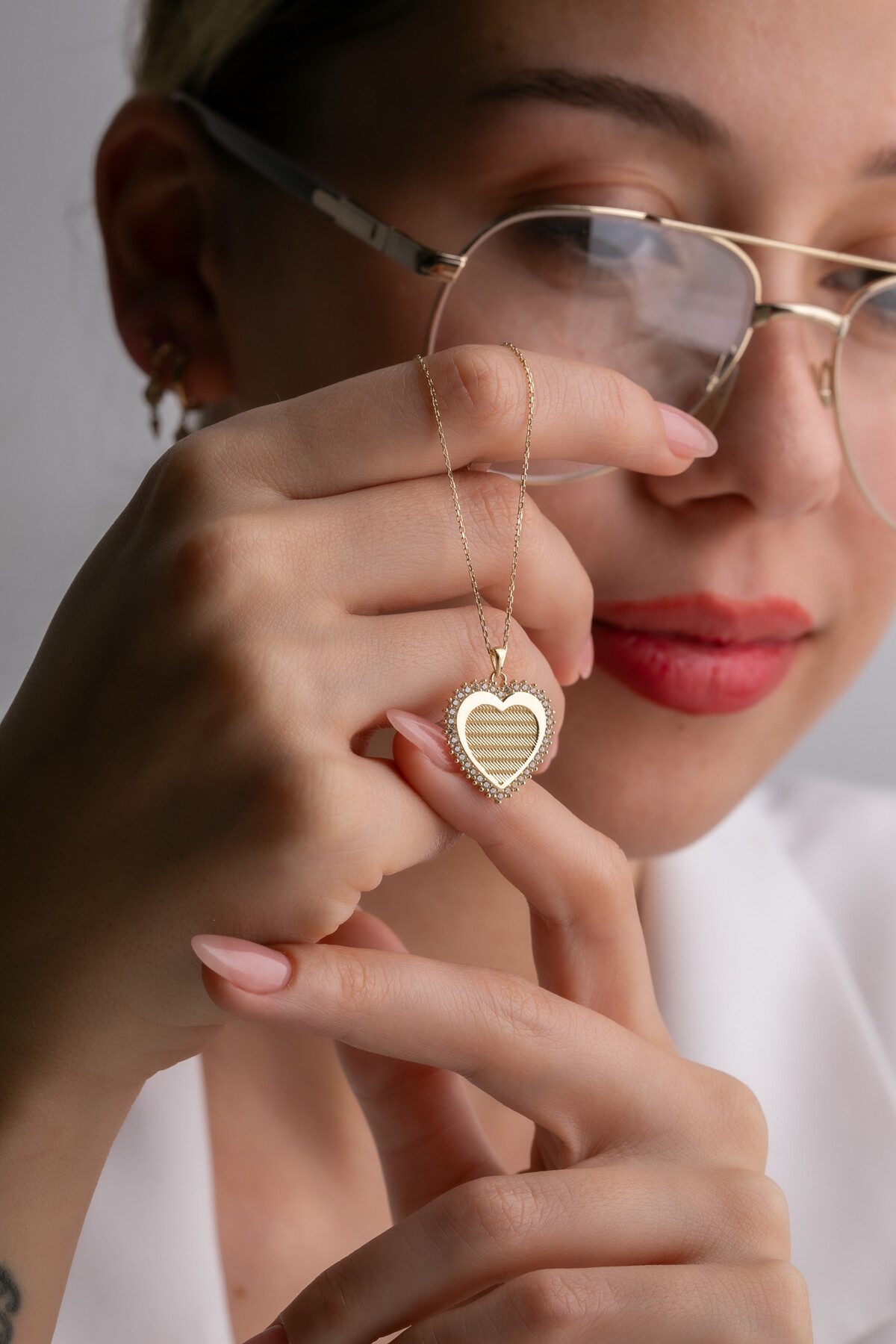 14 Ayar Altın Kalp Kolye