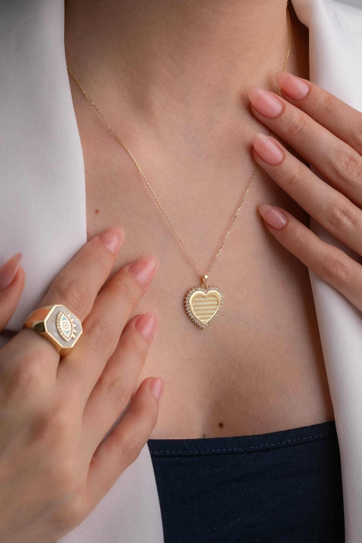 14 Ayar Altın Kalp Kolye