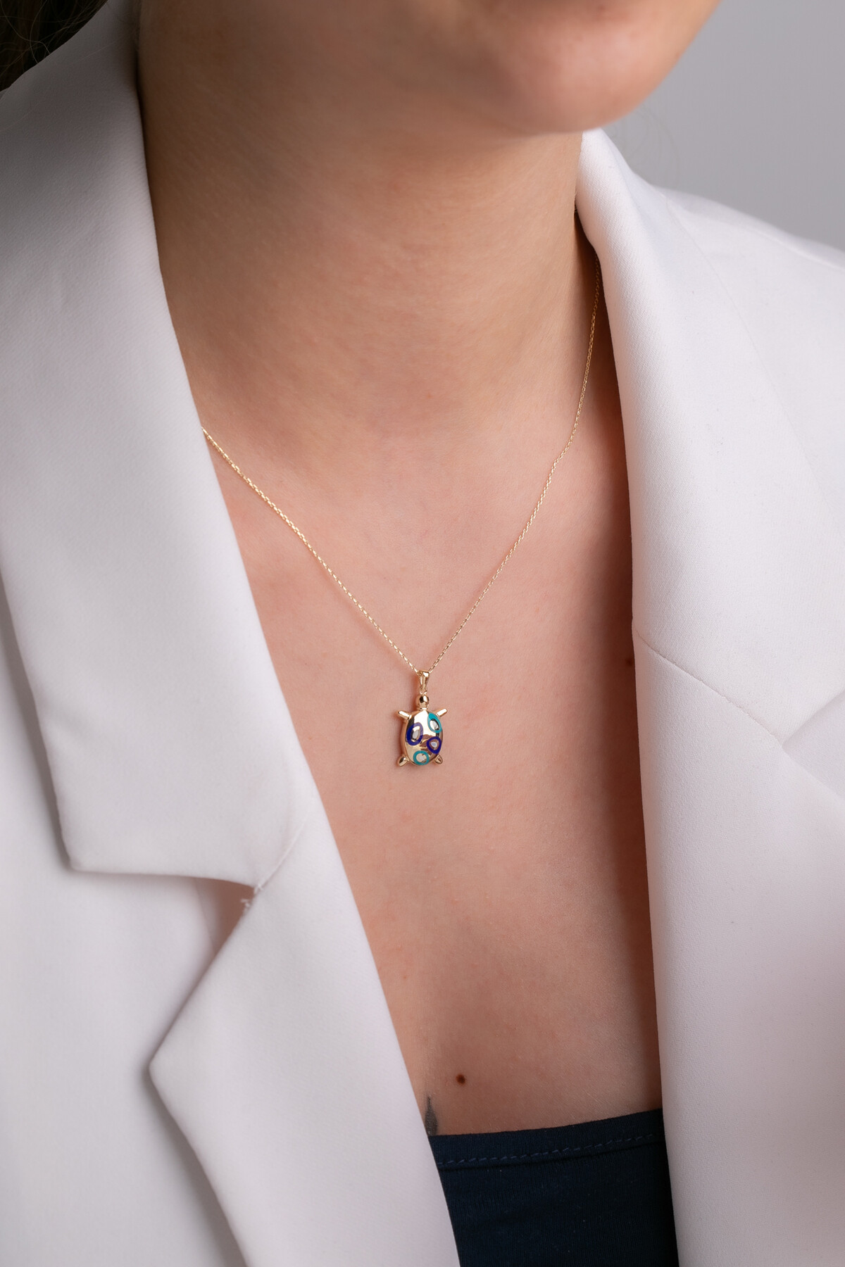 14 Ayar Altın Kaplumbağa  Kolye