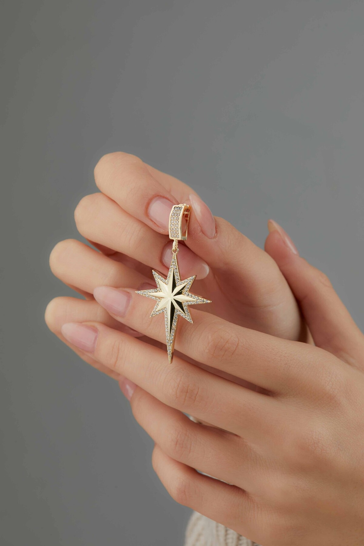 14 Ayar Altın Kutup Yıldızı Kolye Ucu