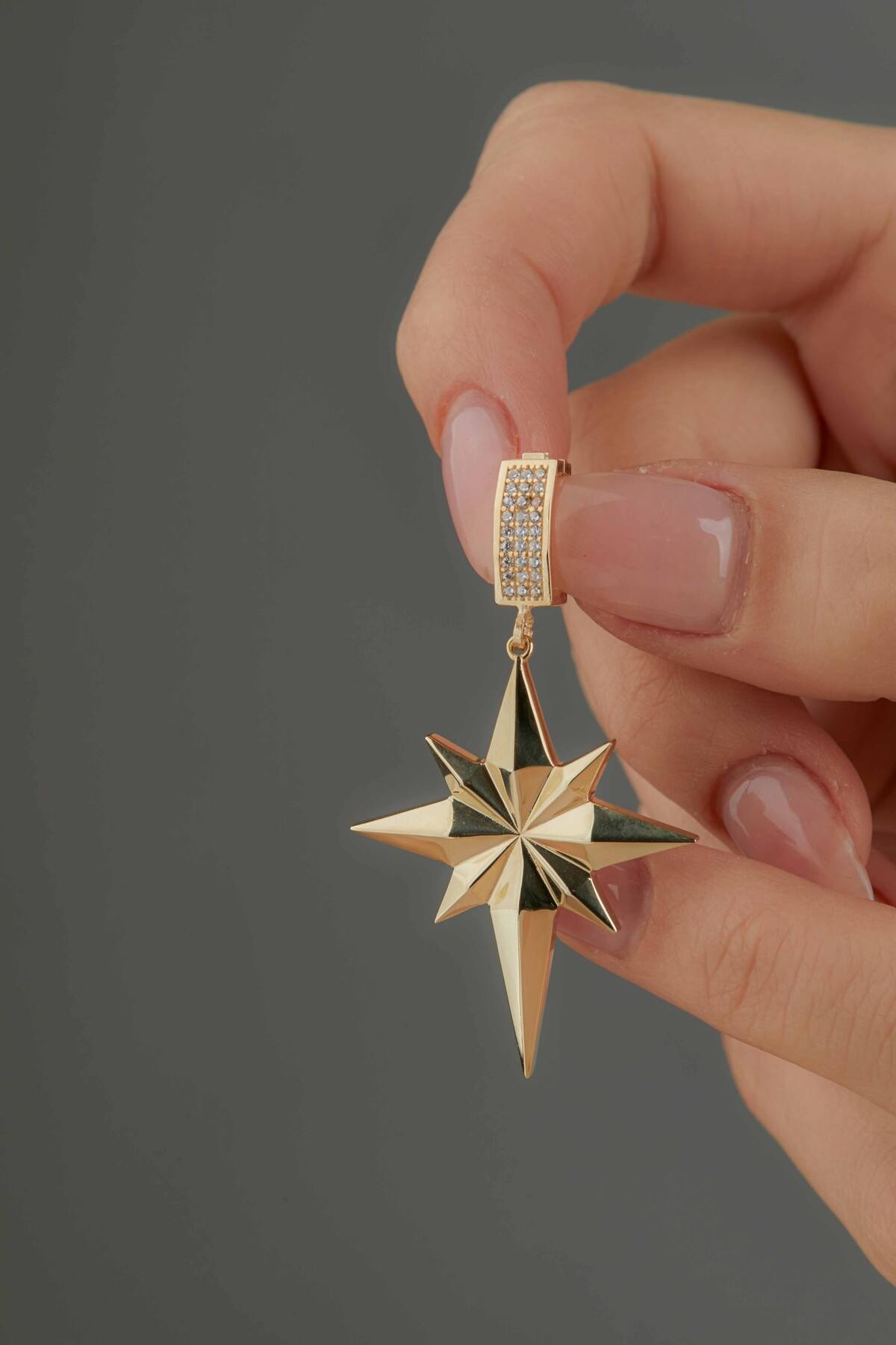 14 Ayar Altın Kutup Yıldızı Kolye Ucu