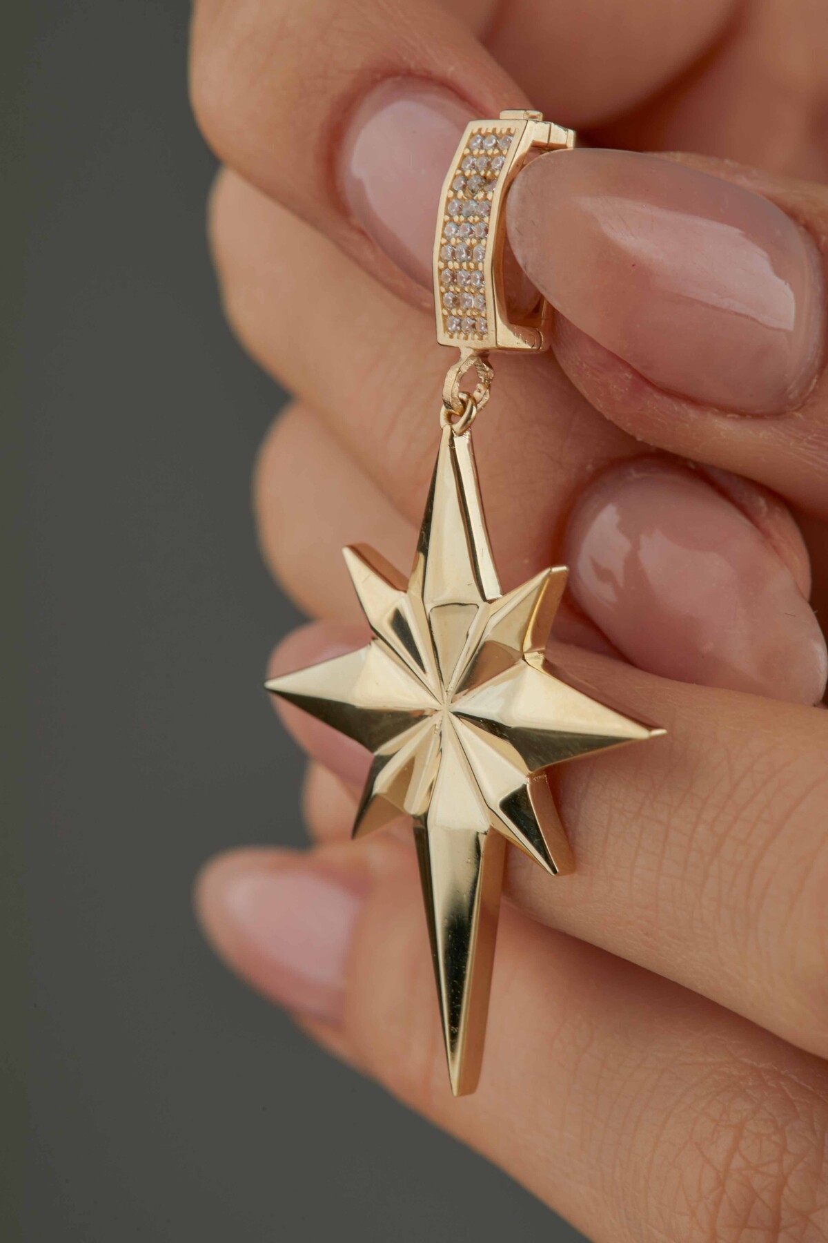 14 Ayar Altın Kutup Yıldızı Kolye Ucu