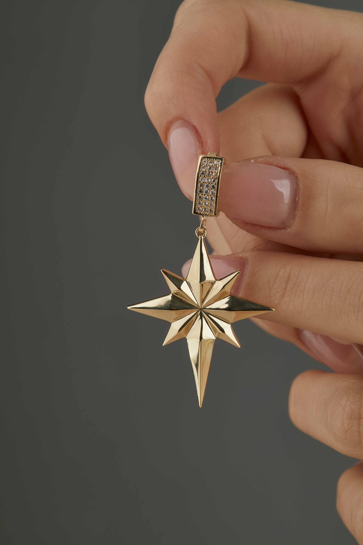 14 Ayar Altın Kutup Yıldızı Kolye Ucu