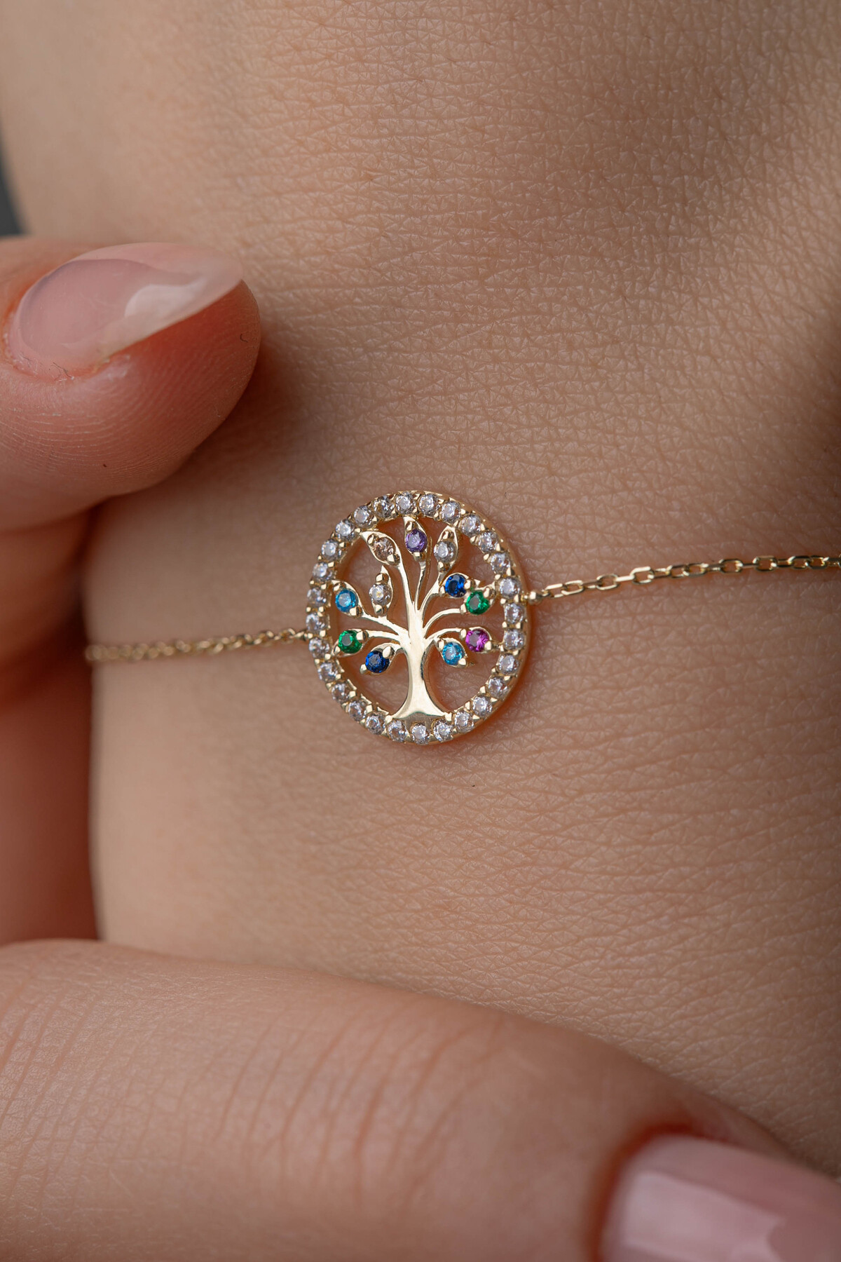 14 Ayar Altın Ağaç Bileklik