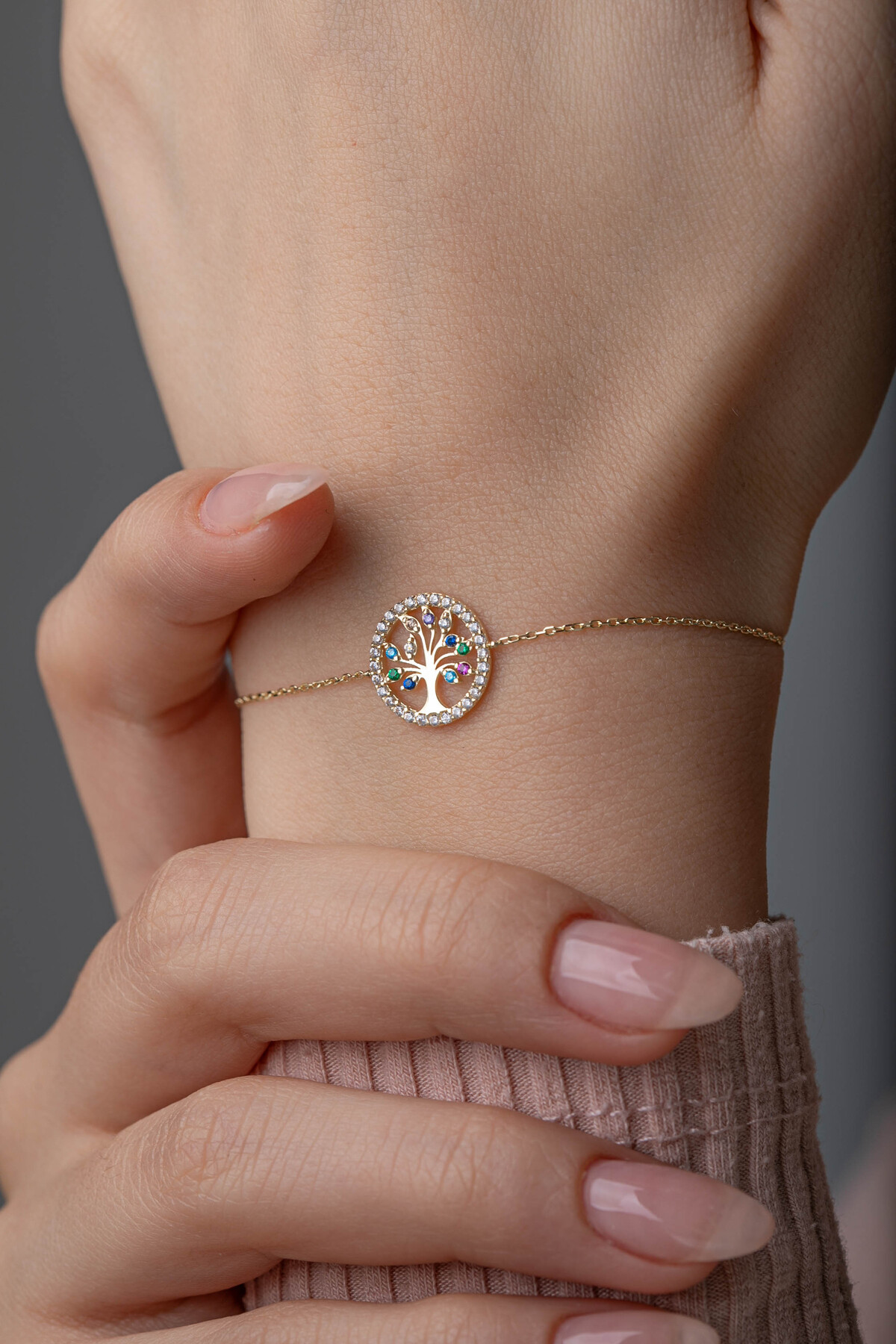 14 Ayar Altın Ağaç Bileklik