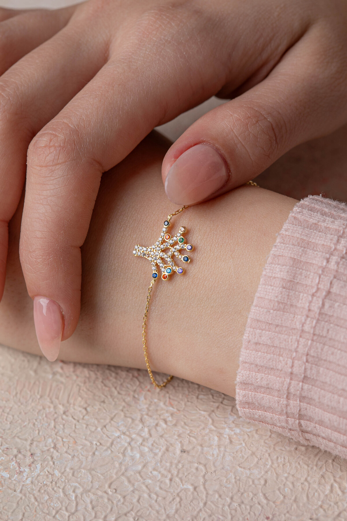 14 Ayar Altın Ağaç Bileklik