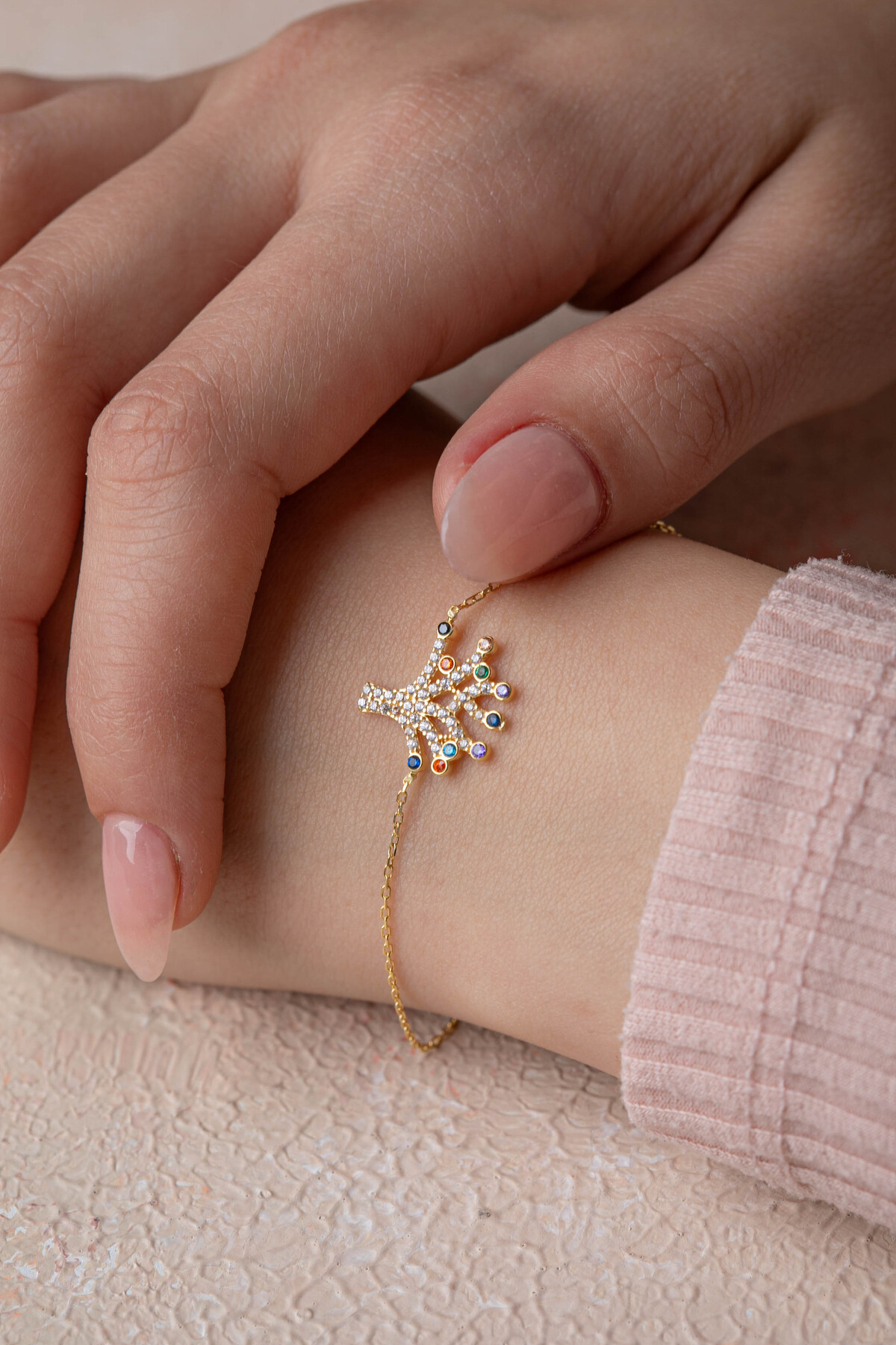 14 Ayar Altın Ağaç Bileklik