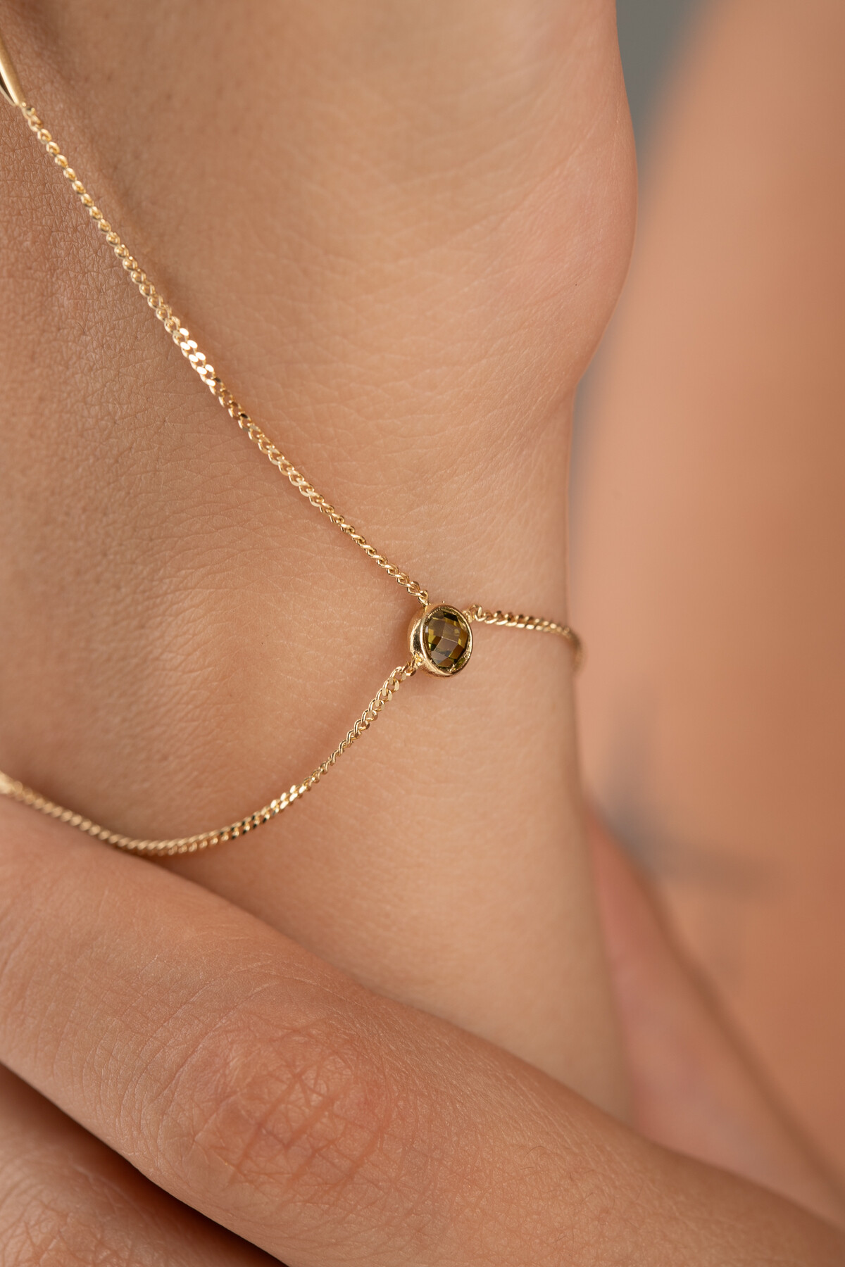 14 Ayar Altın Amatist Kalp Taş Şahmeran