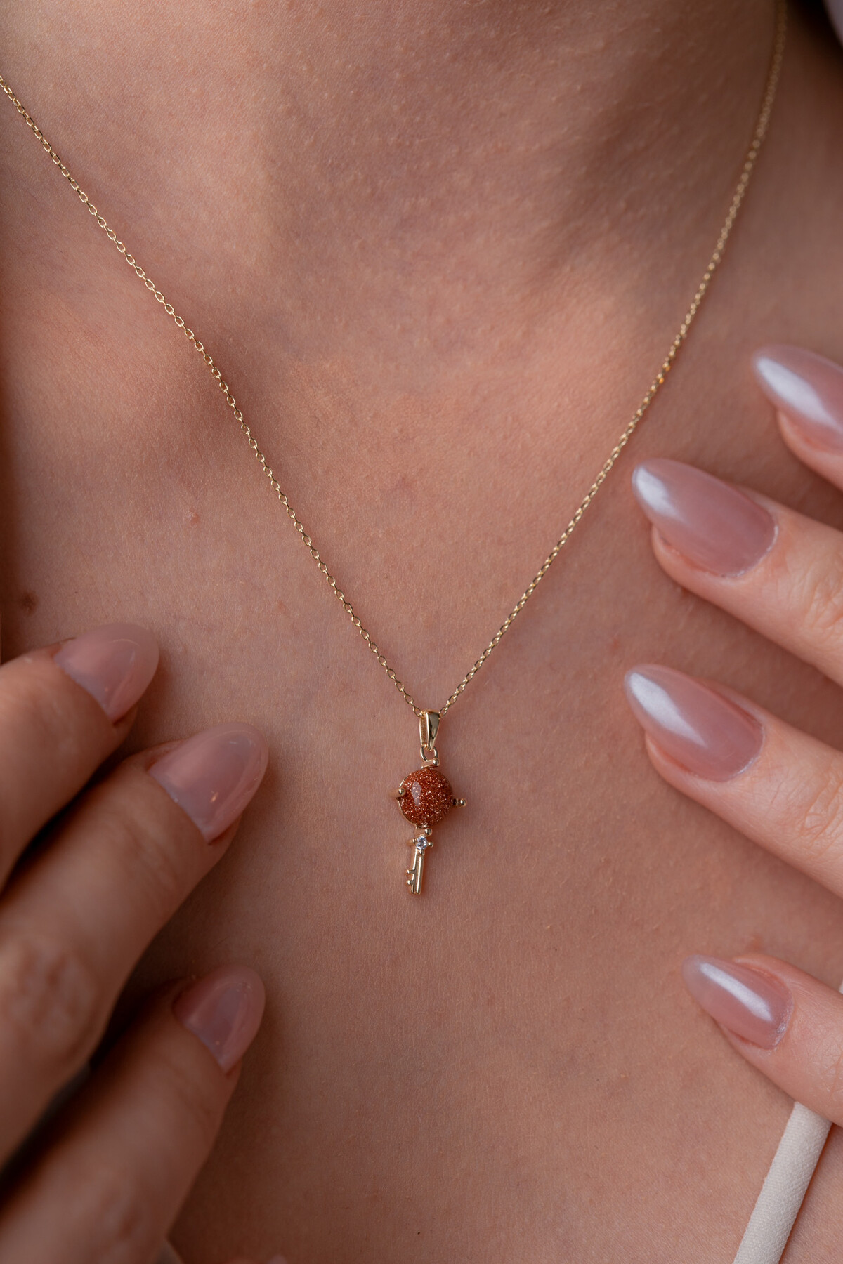 14 Ayar Altın Anahtar Kolye