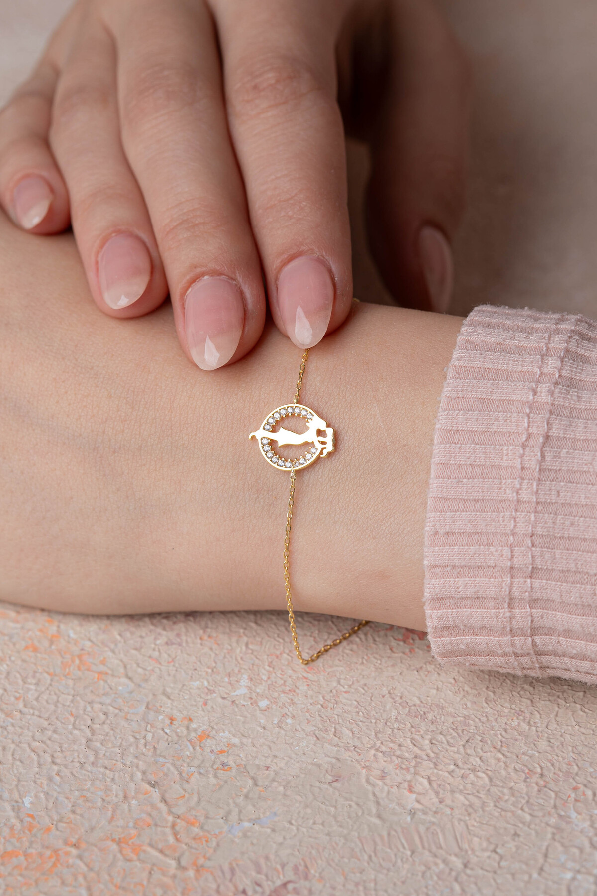 14 Ayar Altın Anne Çocuk Bileklik