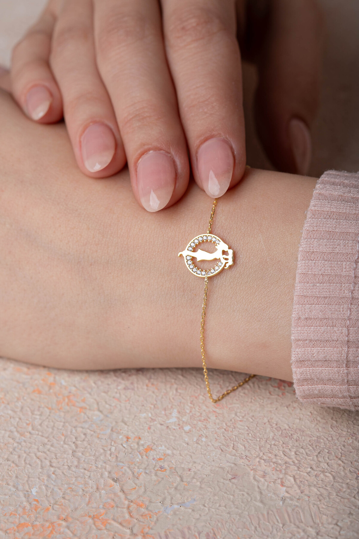 14 Ayar Altın Anne Çocuk Bileklik