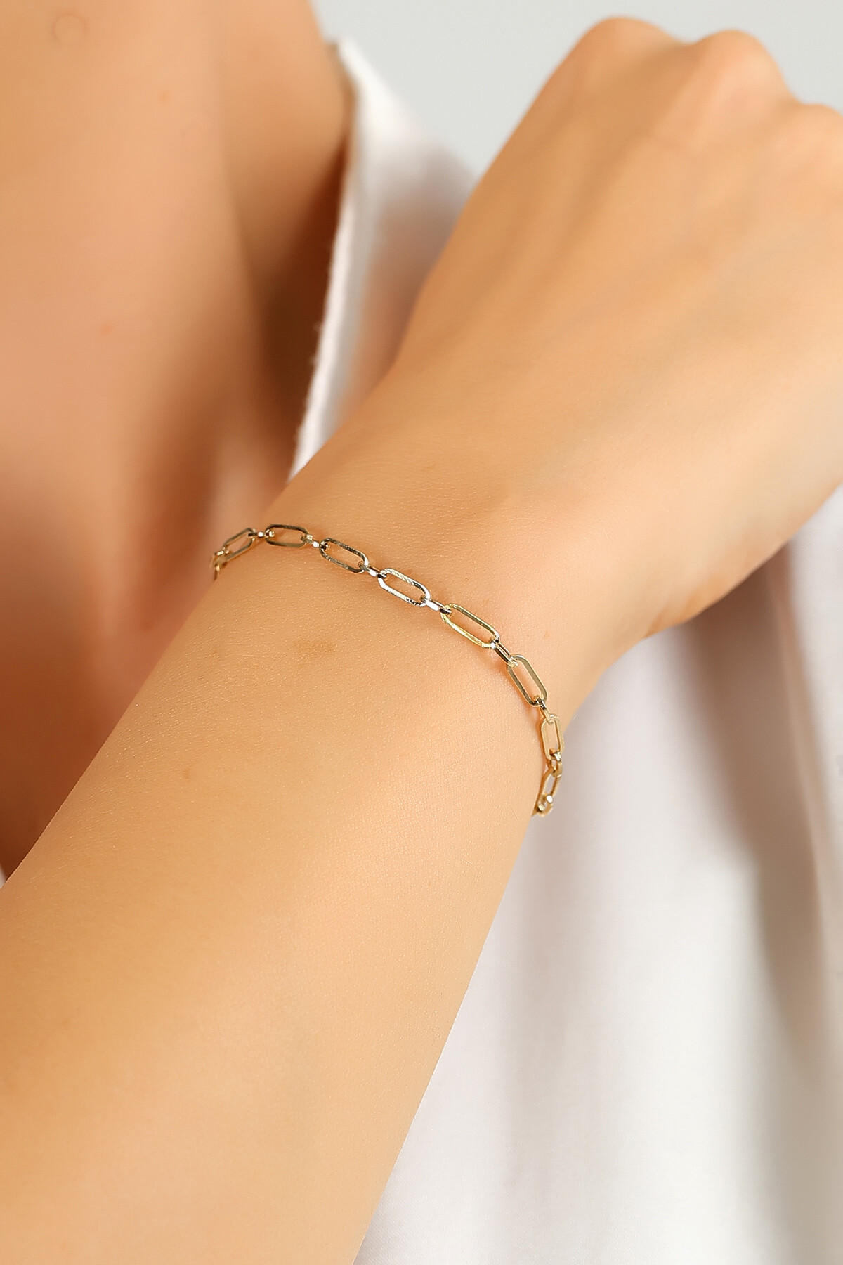 14 Ayar Altın Ataç Zincir Bileklik