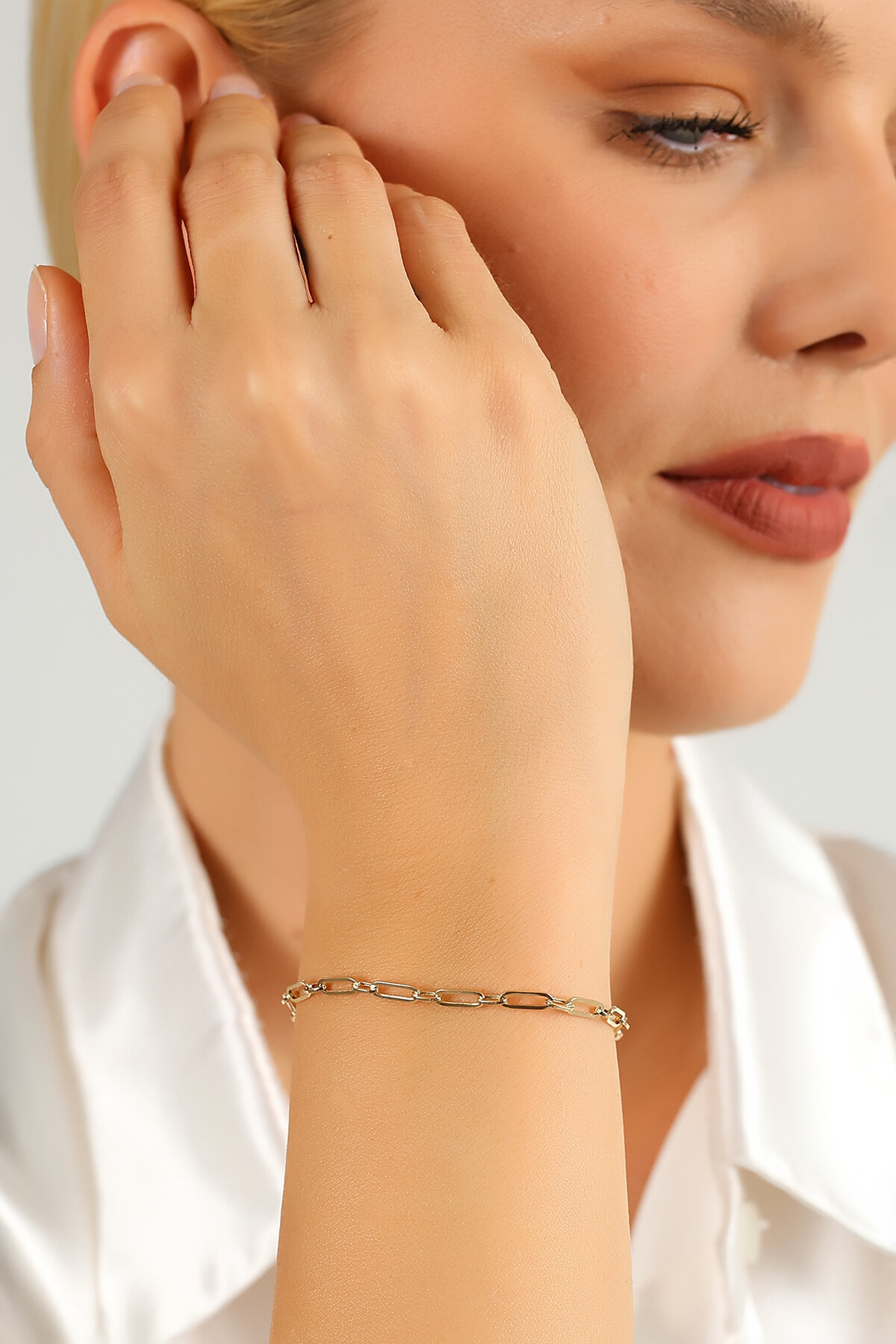 14 Ayar Altın Ataç Zincir Bileklik