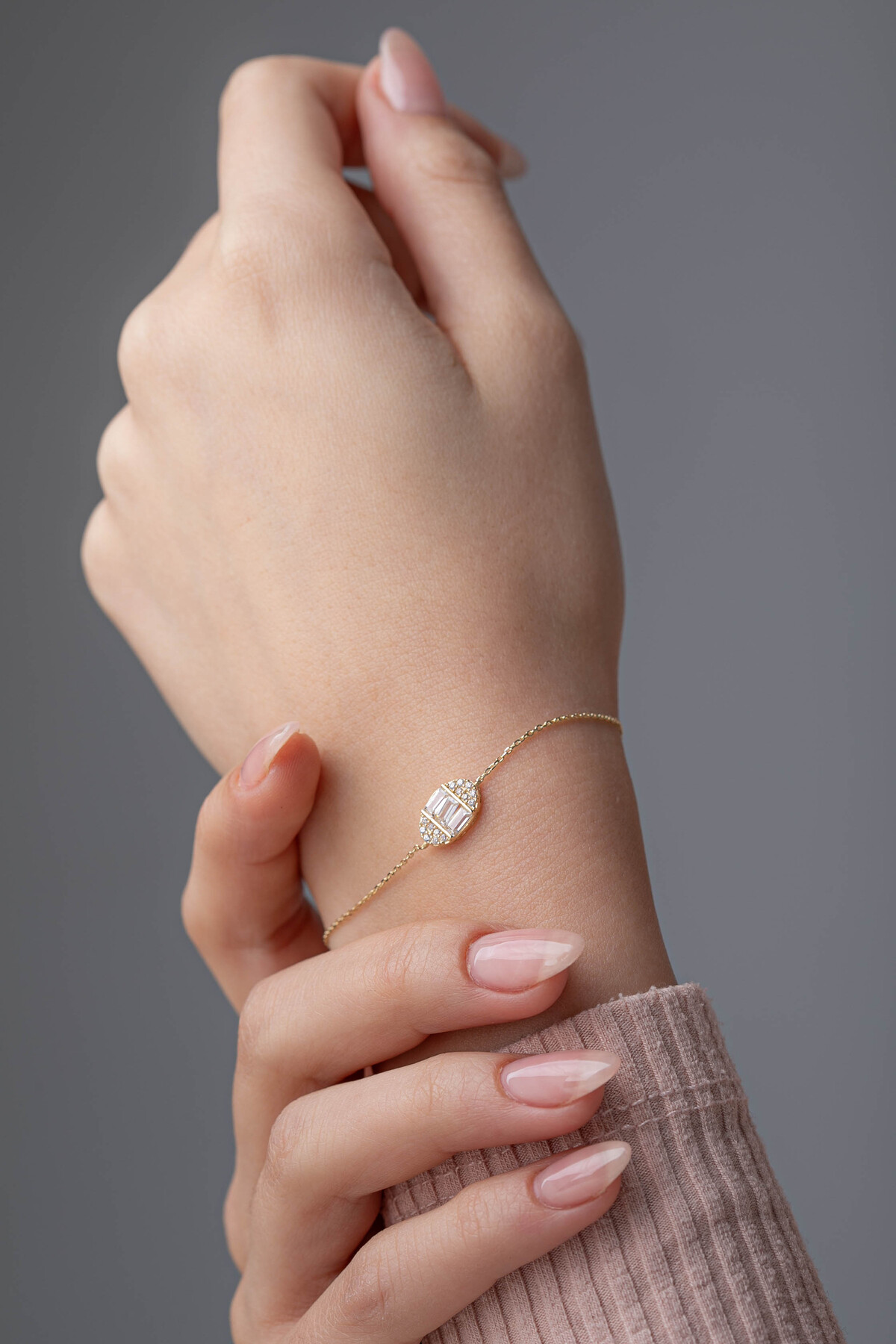 14 Ayar Altın Baget Bileklik