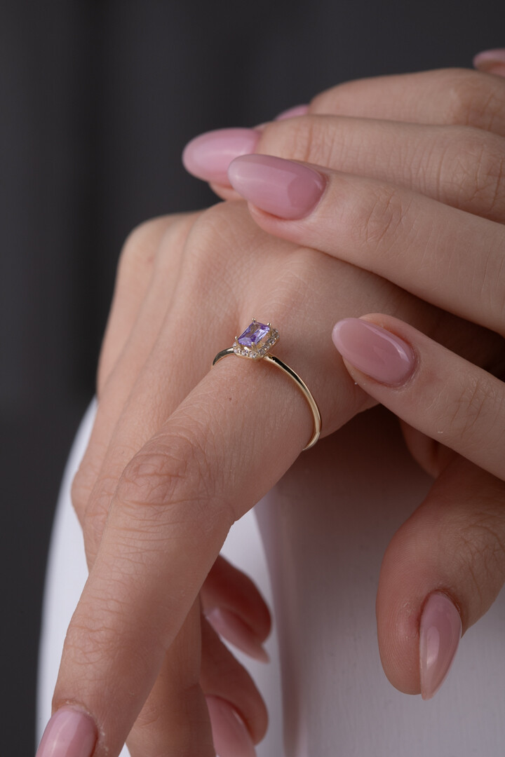 14 Ayar Altın Baget Yüzük