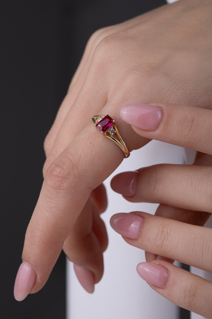 14 Ayar Altın Baget Yüzük