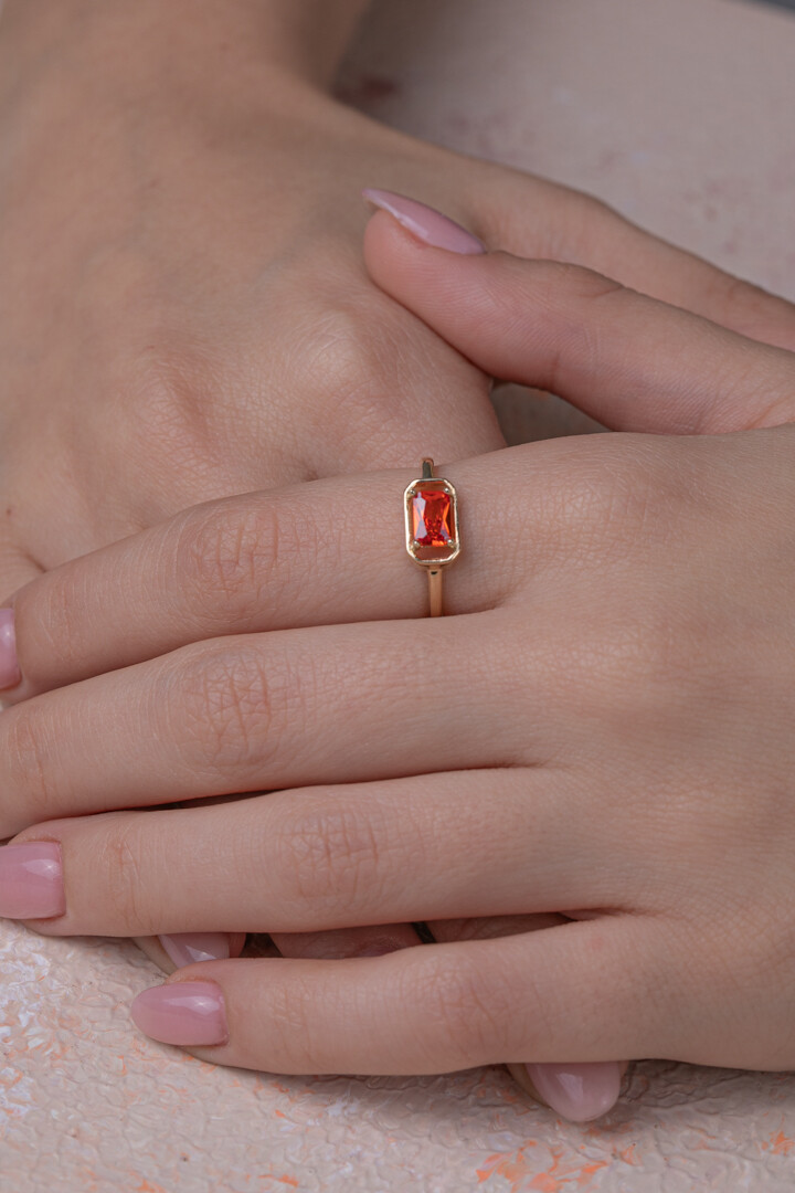 14 Ayar Altın Baget Yüzük