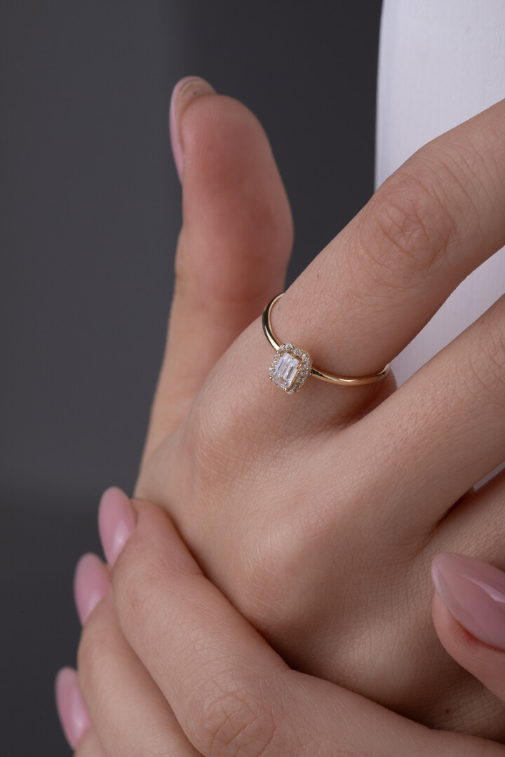 14 Ayar Altın Baget Yüzük