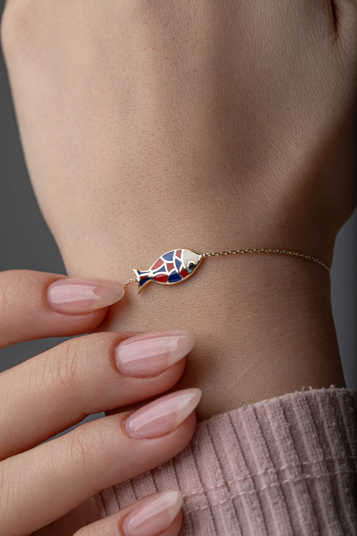 14 Ayar Altın Balık Bileklik