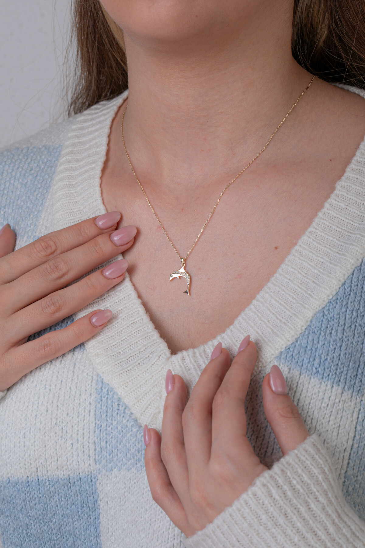 14 Ayar Altın Balık Kolye