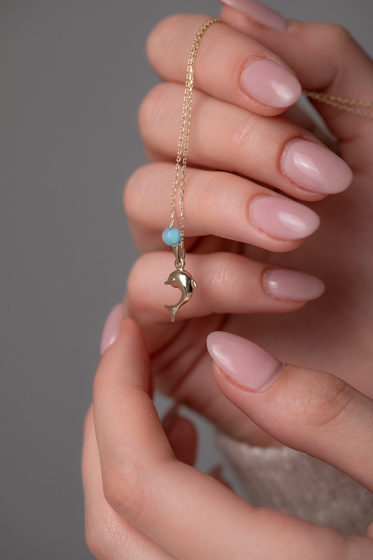 14 Ayar Altın Balık Kolye