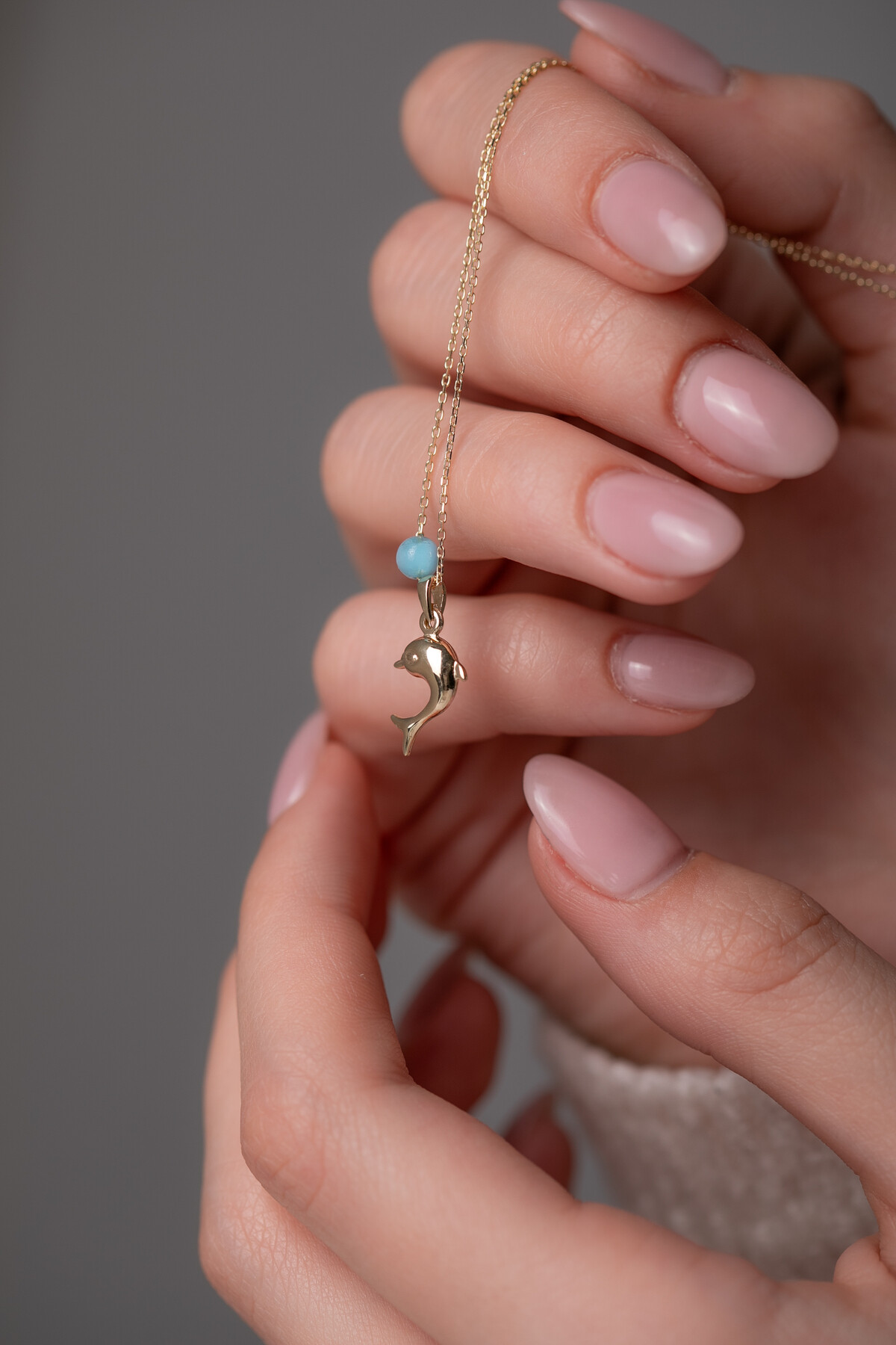 14 Ayar Altın Balık Kolye