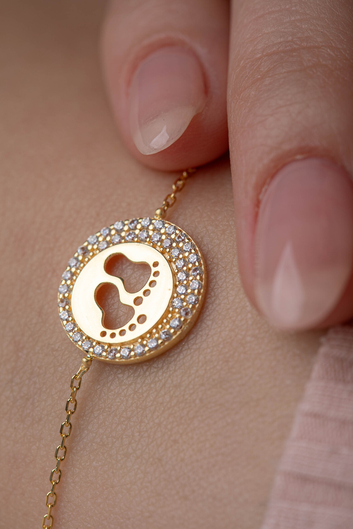 14 Ayar Altın Bebek Ayak Bileklik